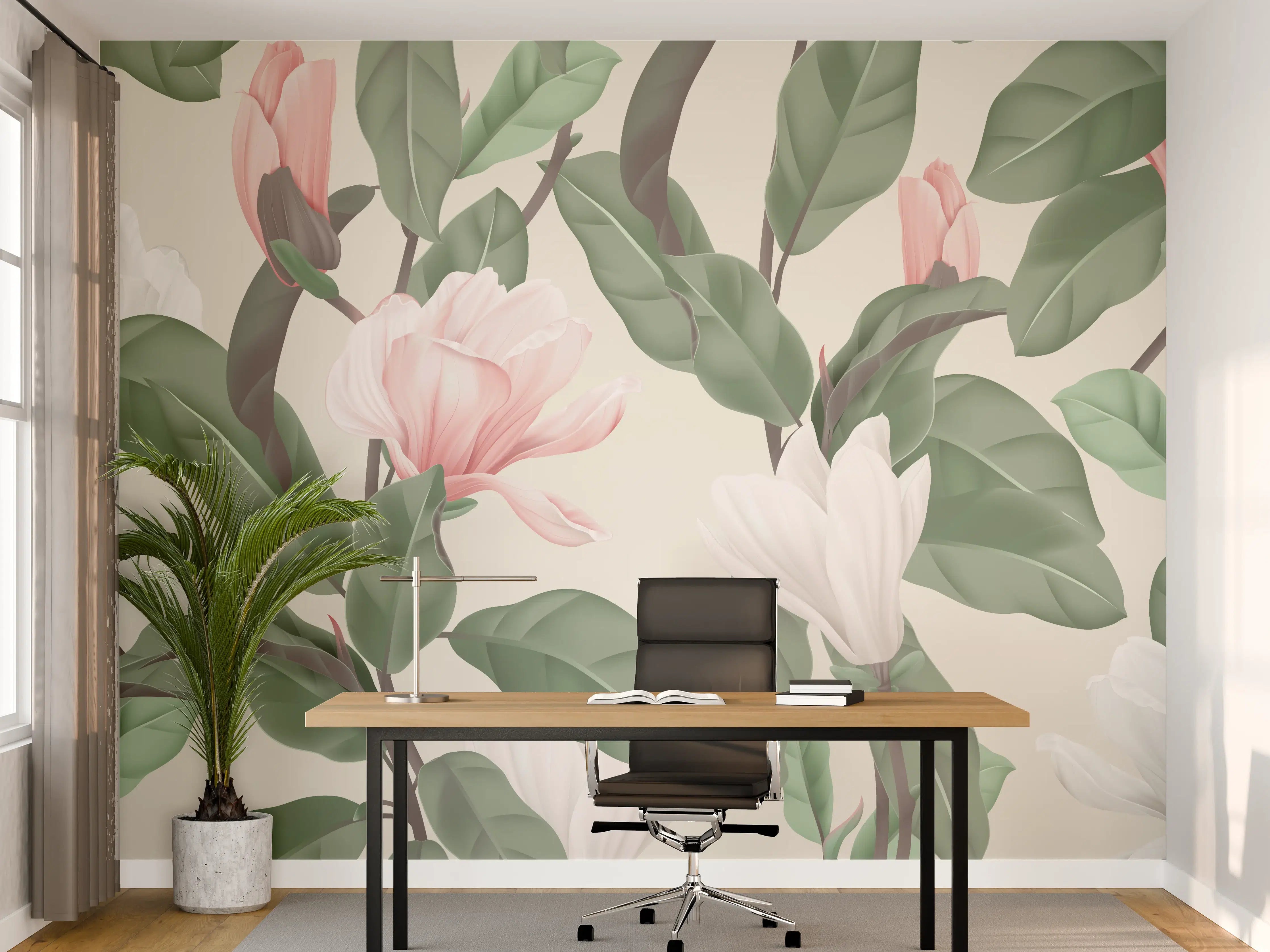 Büro Wandgestaltung - Blüten - wild & wunderschön