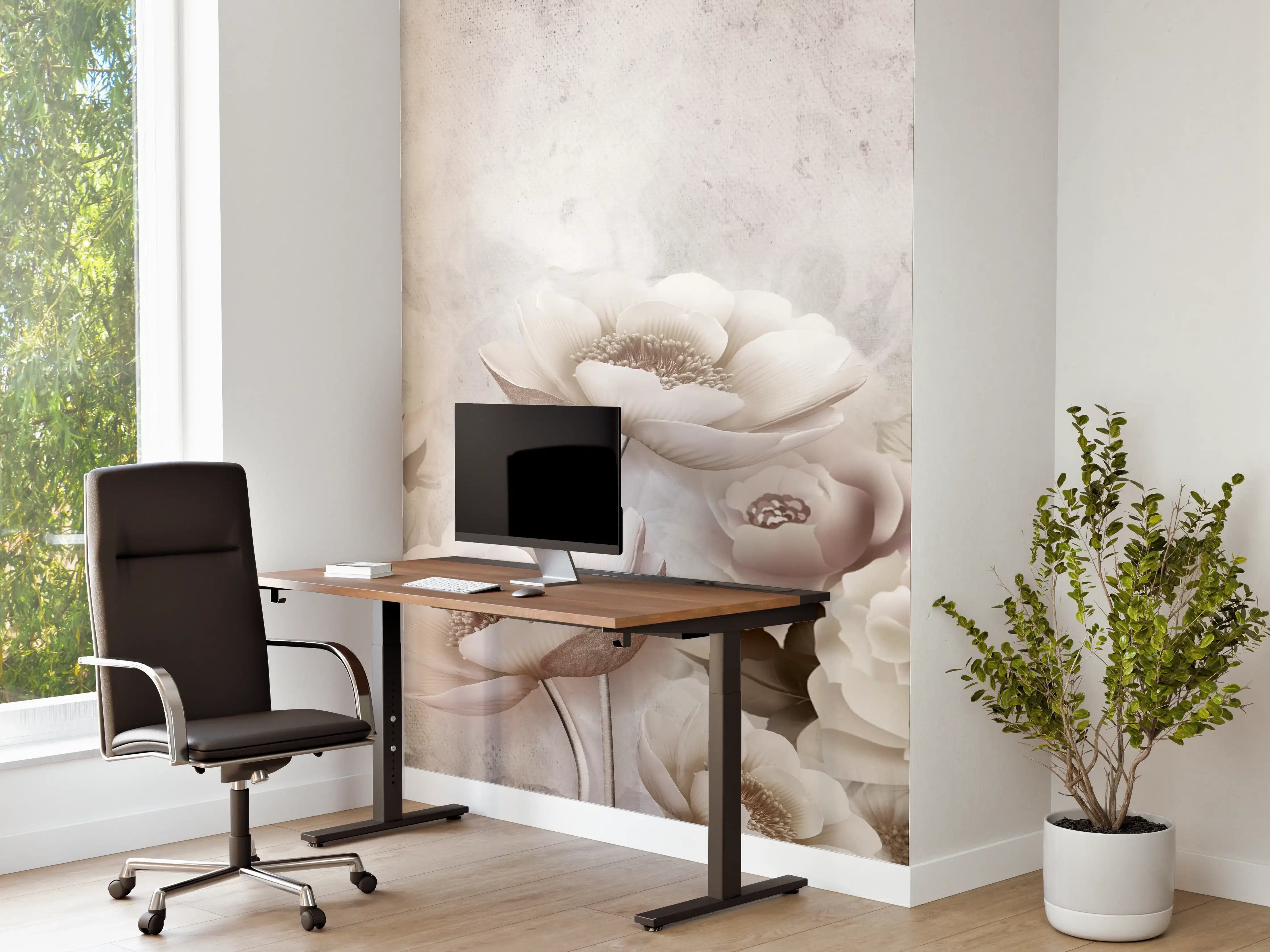 Büro Wandgestaltung - Blumengemälde
