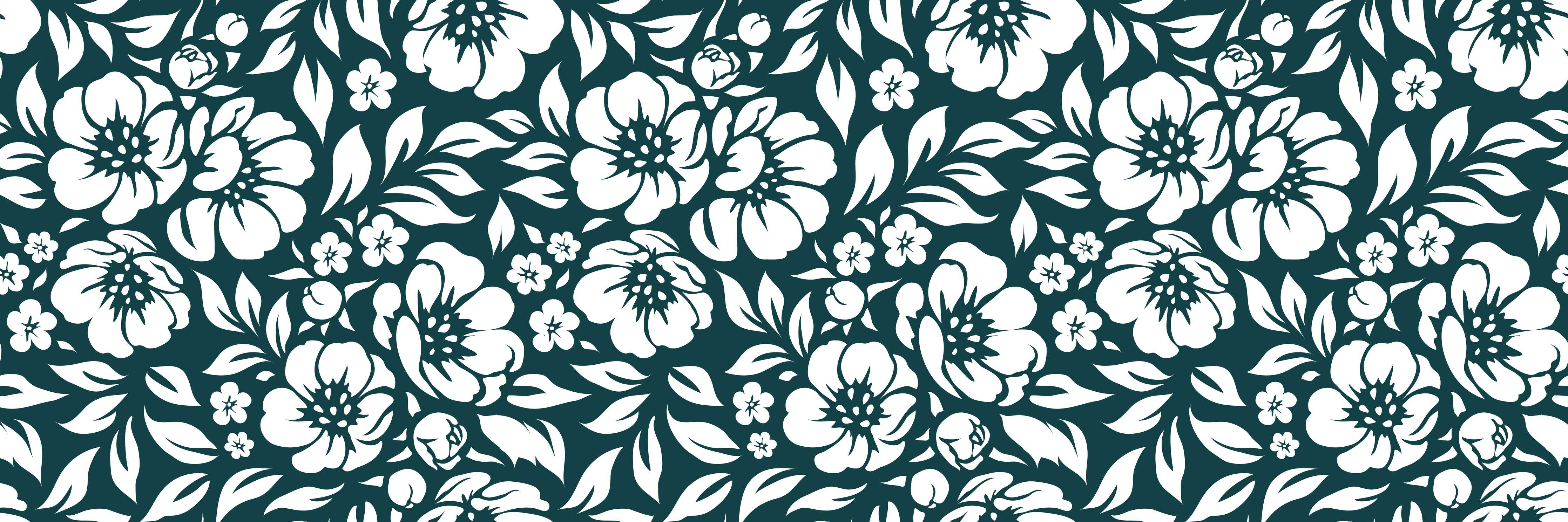 Büro Wandgestaltung-Blumenmuster in Fliesenform