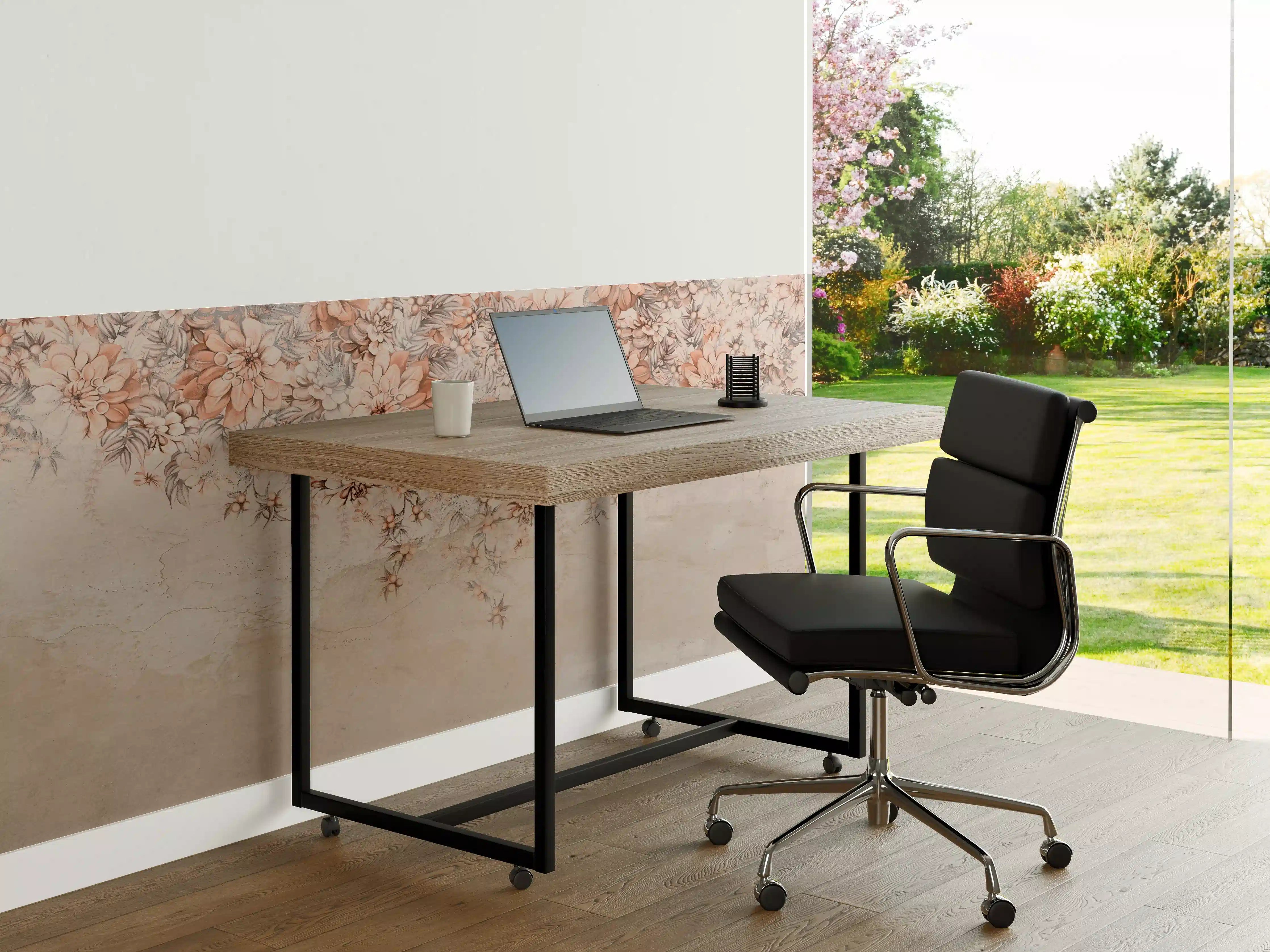 Büro Wandgestaltung - Blumige Grunge Darstellung
