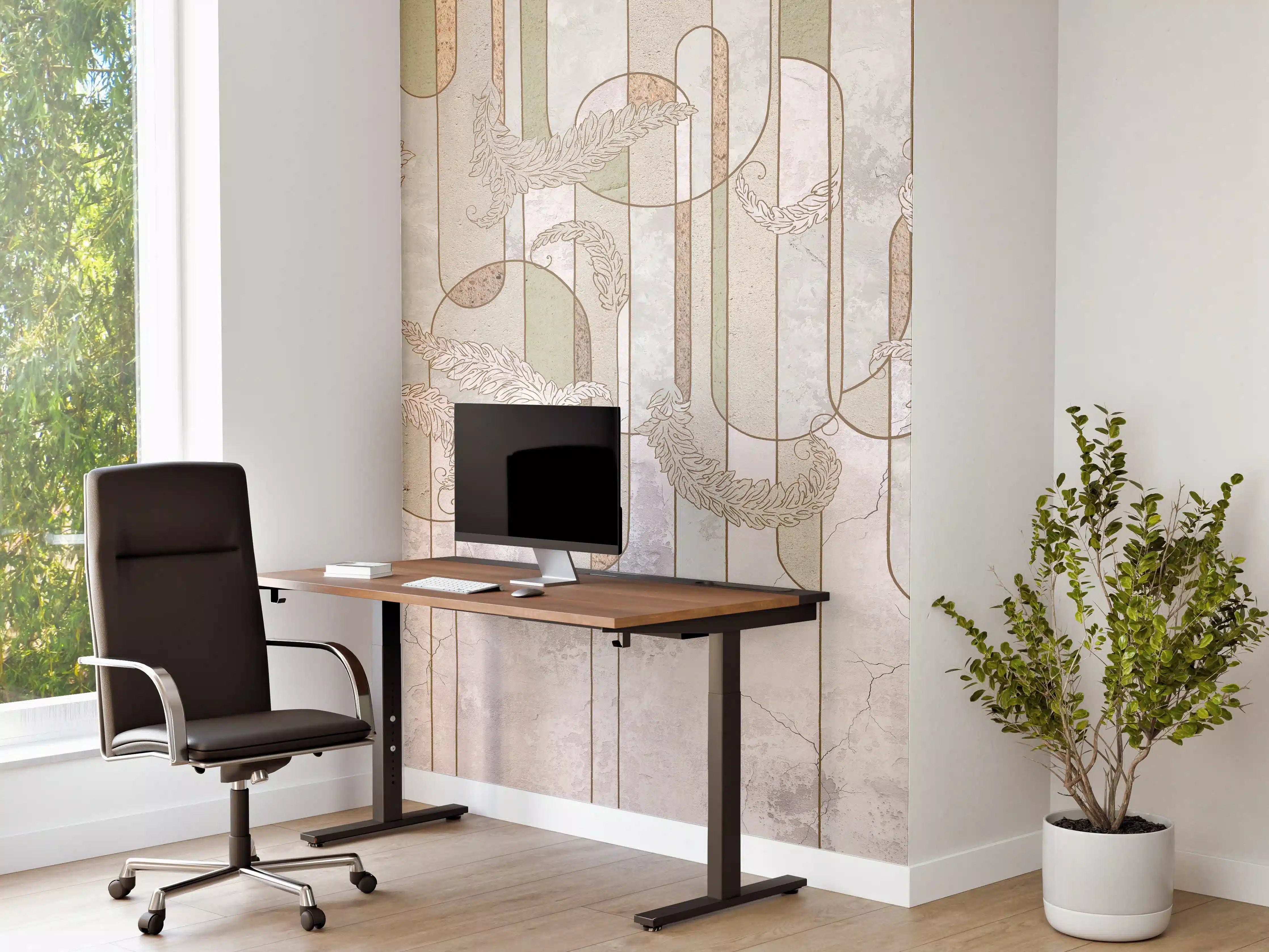 Büro Wandgestaltung - Blumiges Loft Design