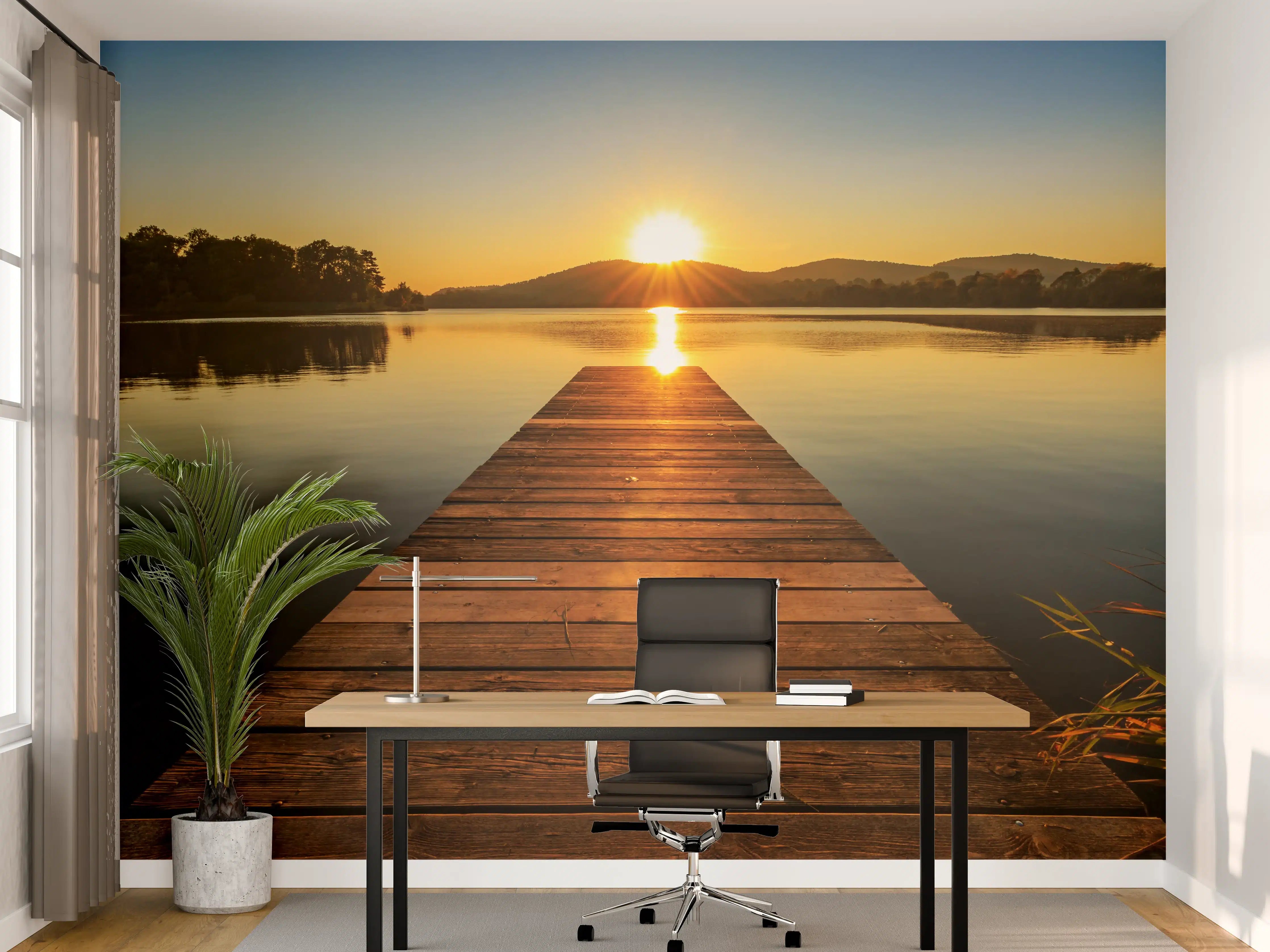 Büro Wandgestaltung - Bootssteg am Mittelsee
