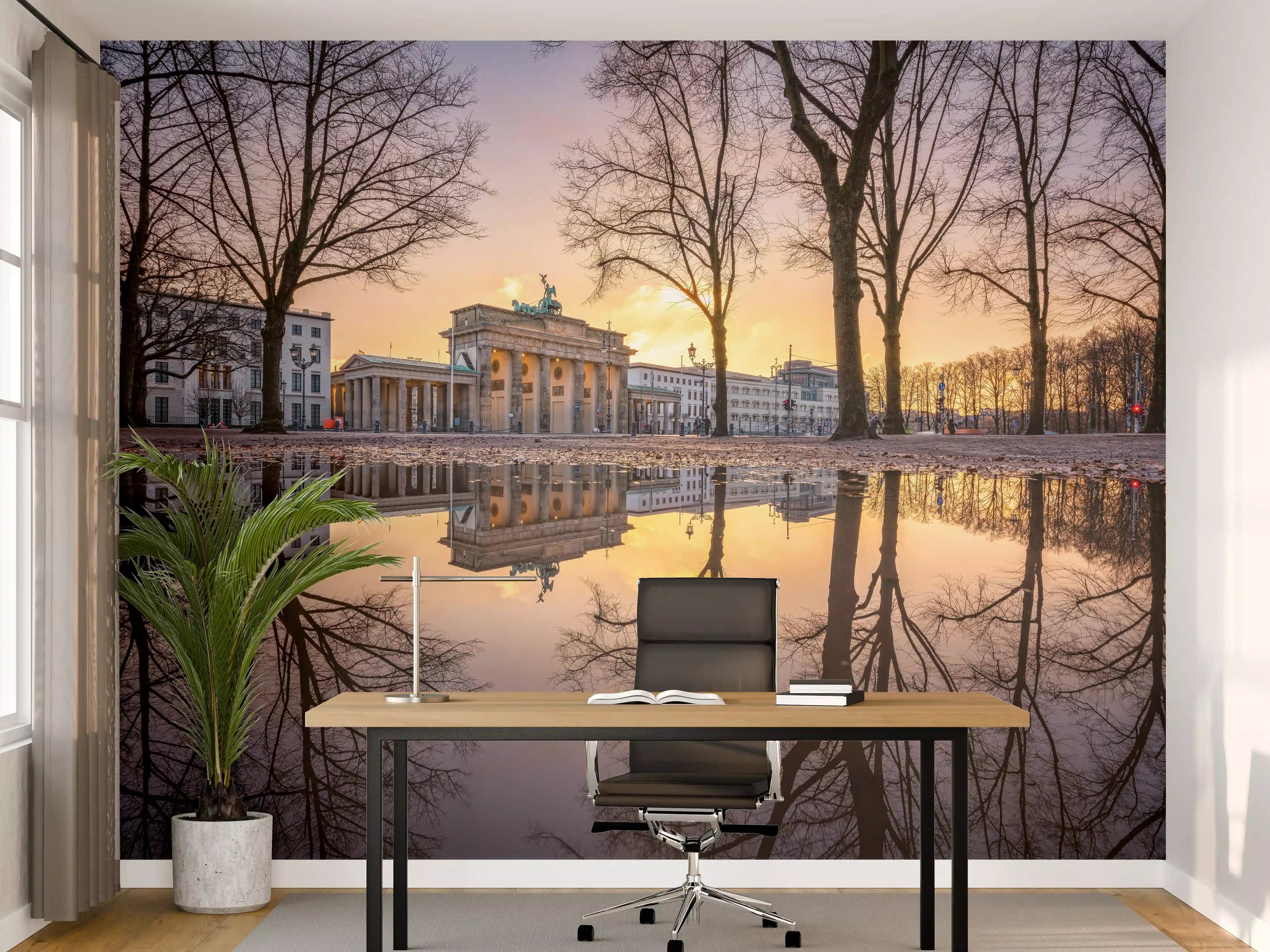 Büro Wandgestaltung - Brandenburger Tor im Winter