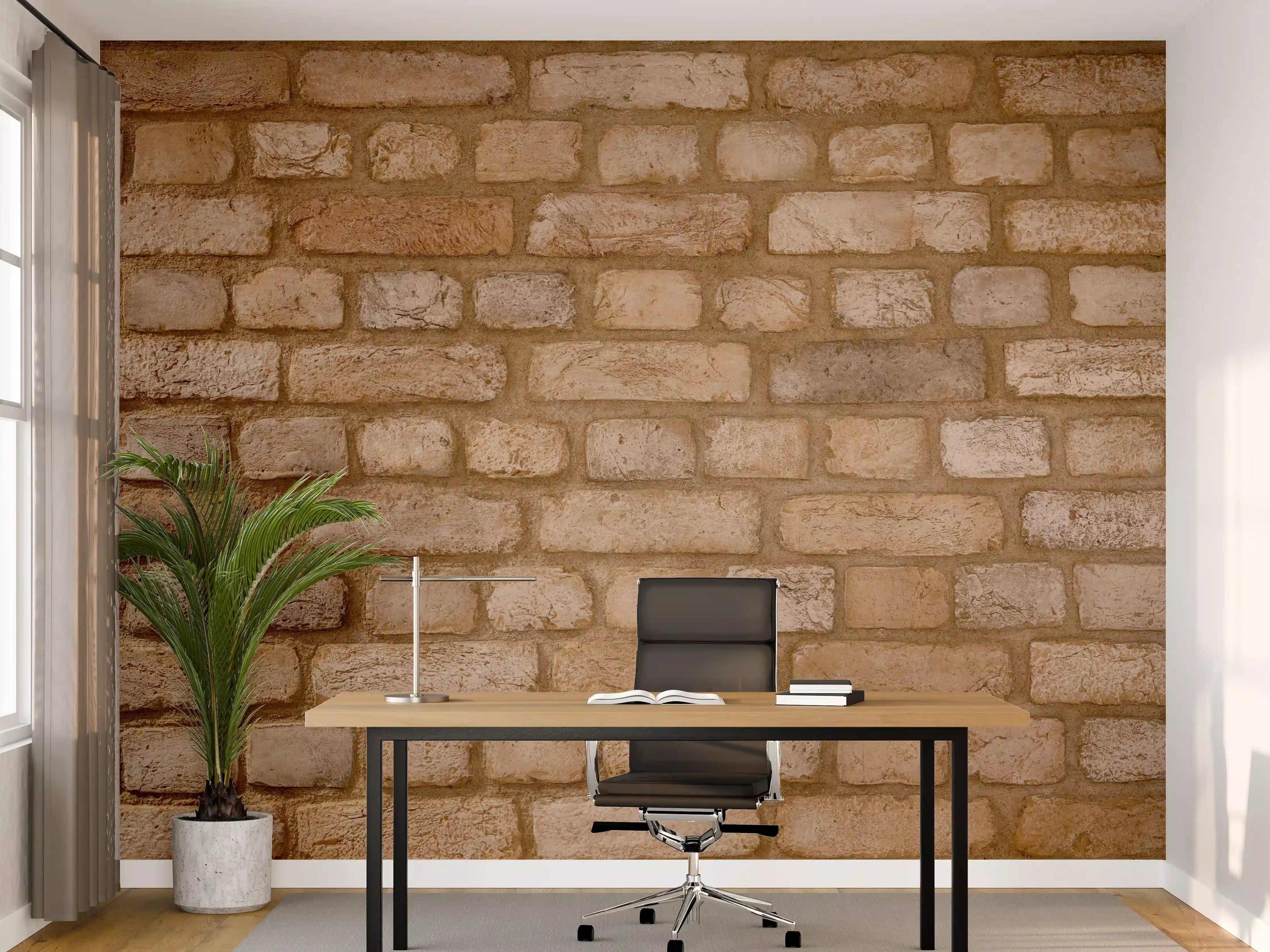 Büro Wandgestaltung - Braune Backsteinmauer Textur