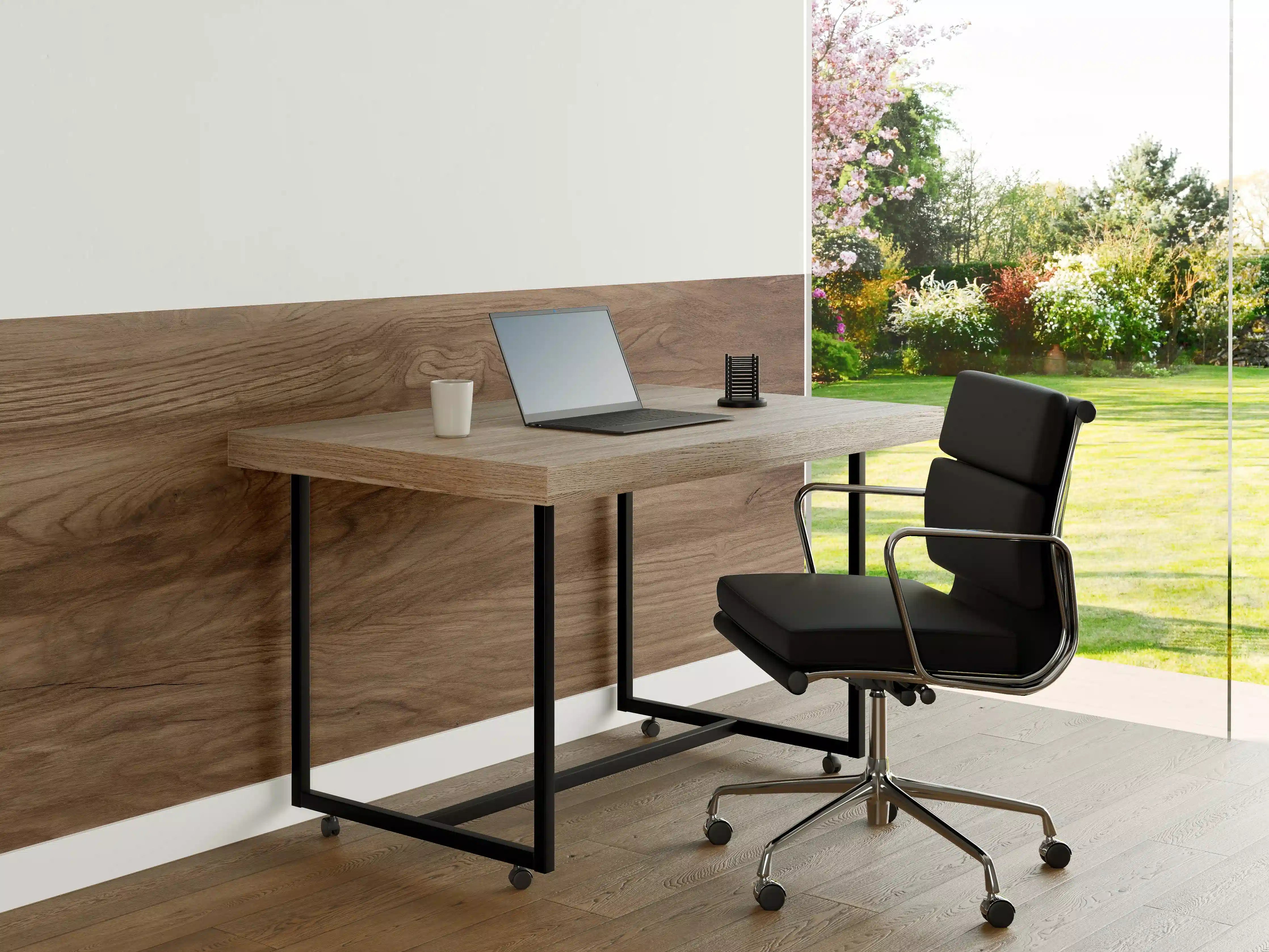 Büro Wandgestaltung - Braune Holz Textur mit Muster