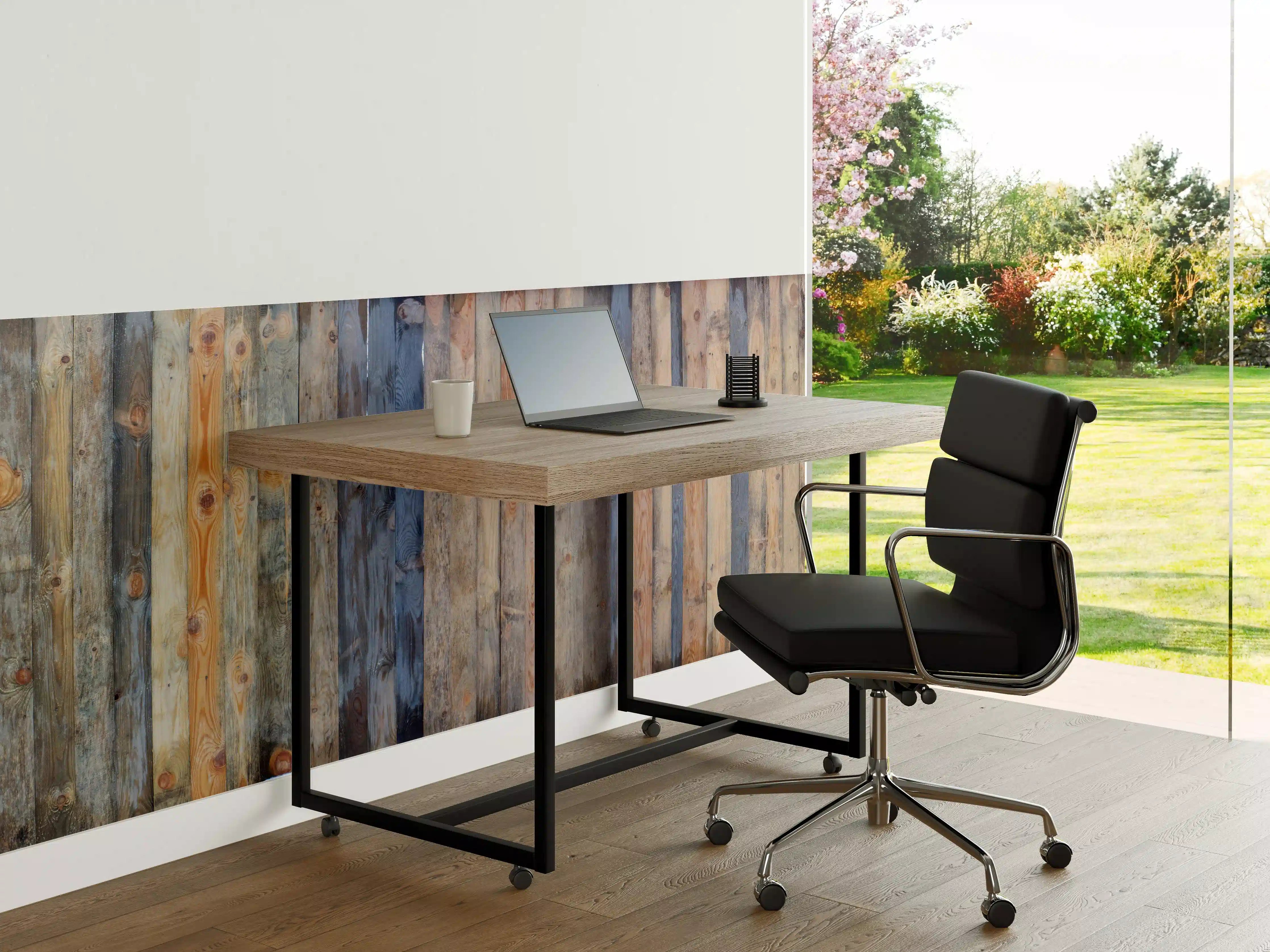 Büro Wandgestaltung - Braune Holz Wandtextur
