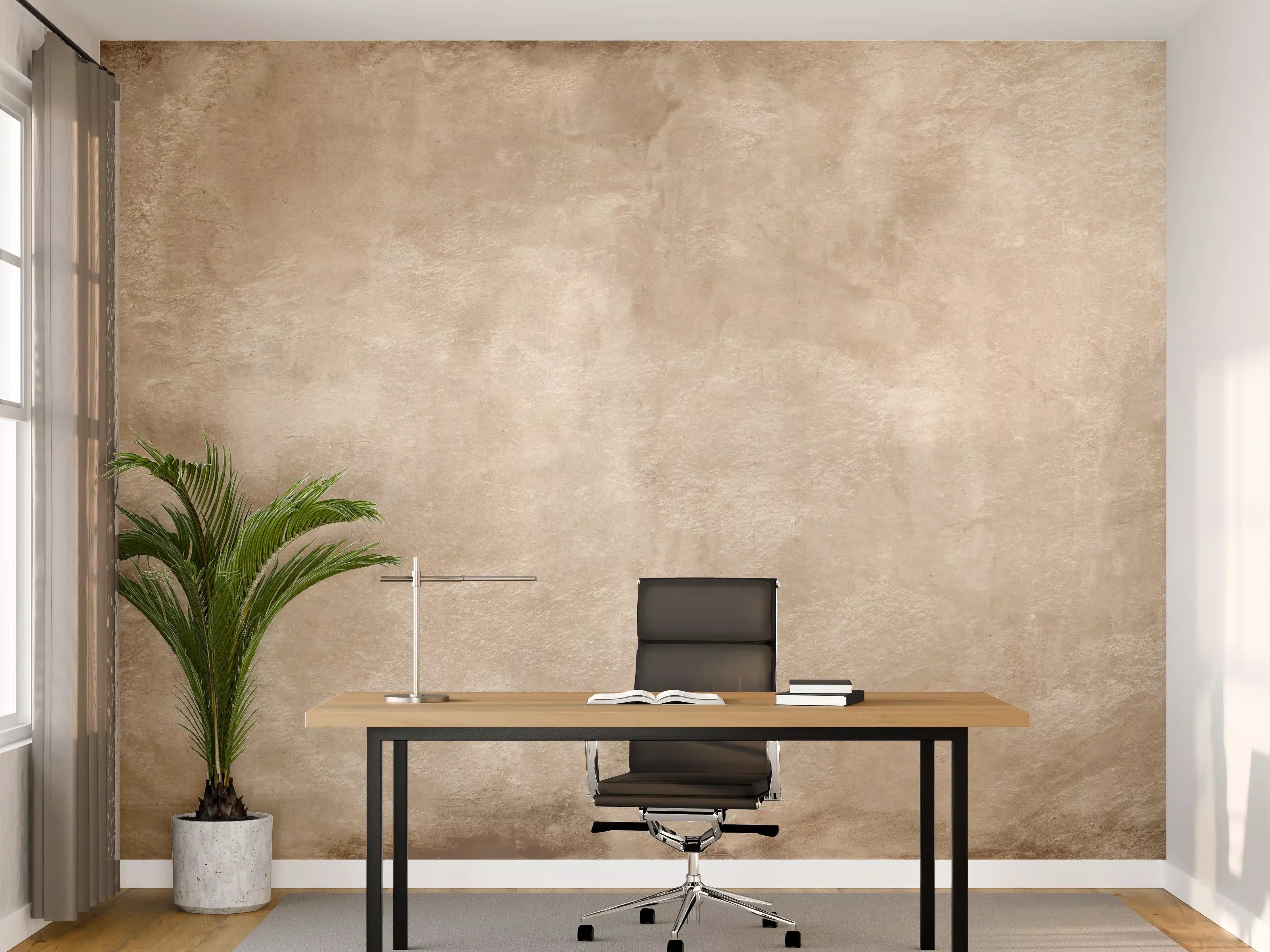 Büro Wandgestaltung - Braune antike Zementwand