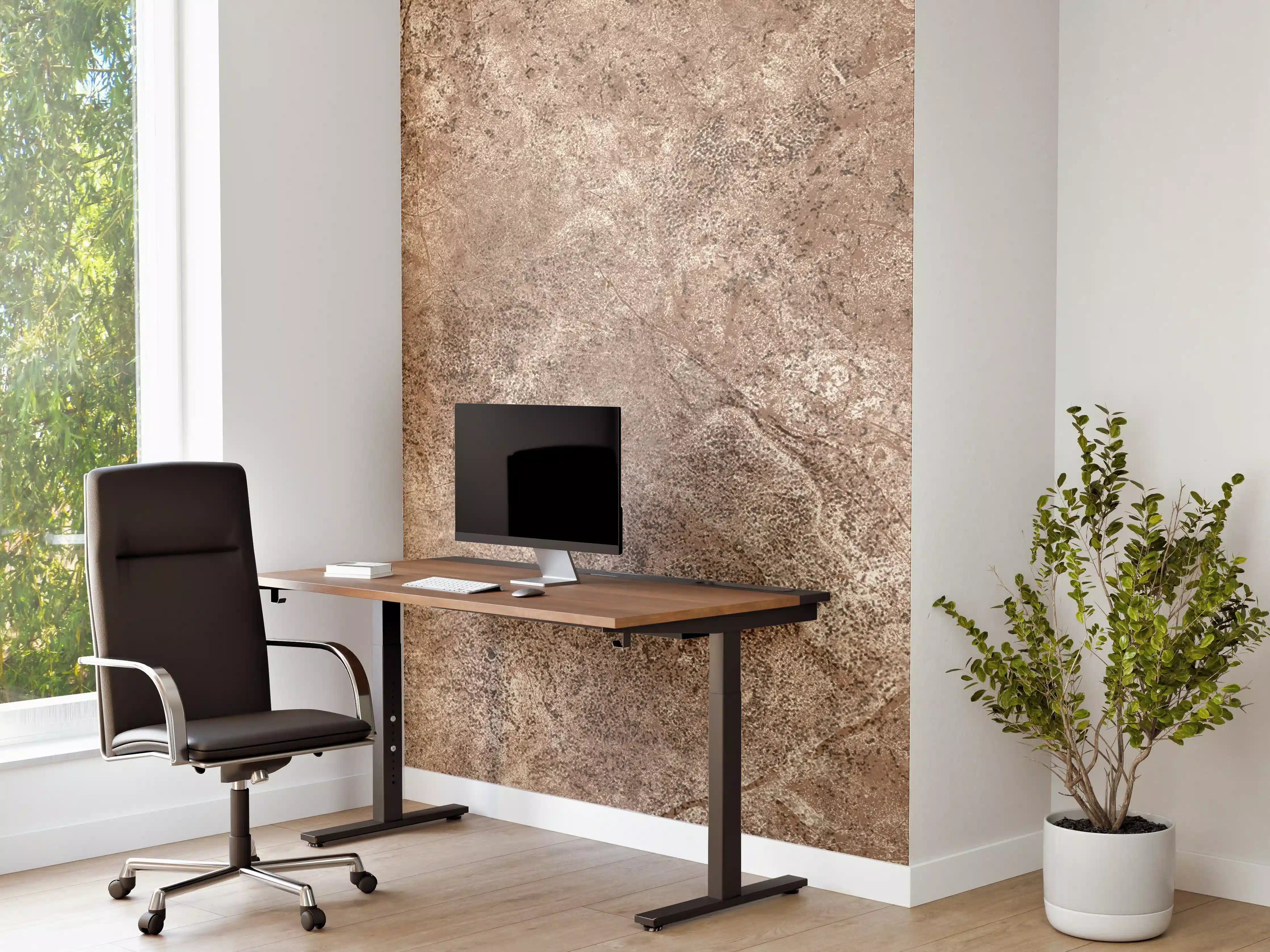 Büro Wandgestaltung - Brauner alter Sandstein 1