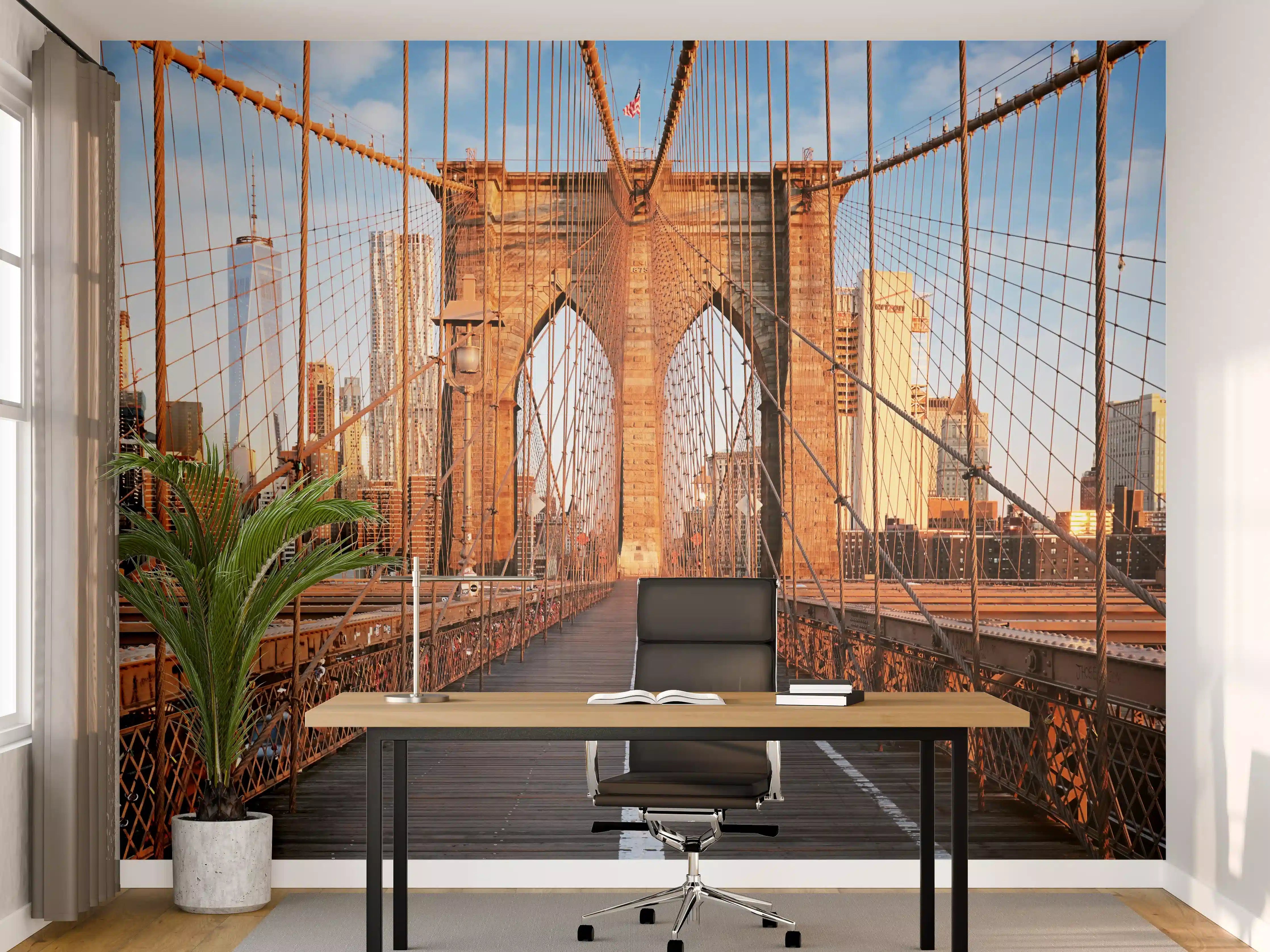 Büro Wandgestaltung - Brooklyn Bridge bei Sonnenaufgang