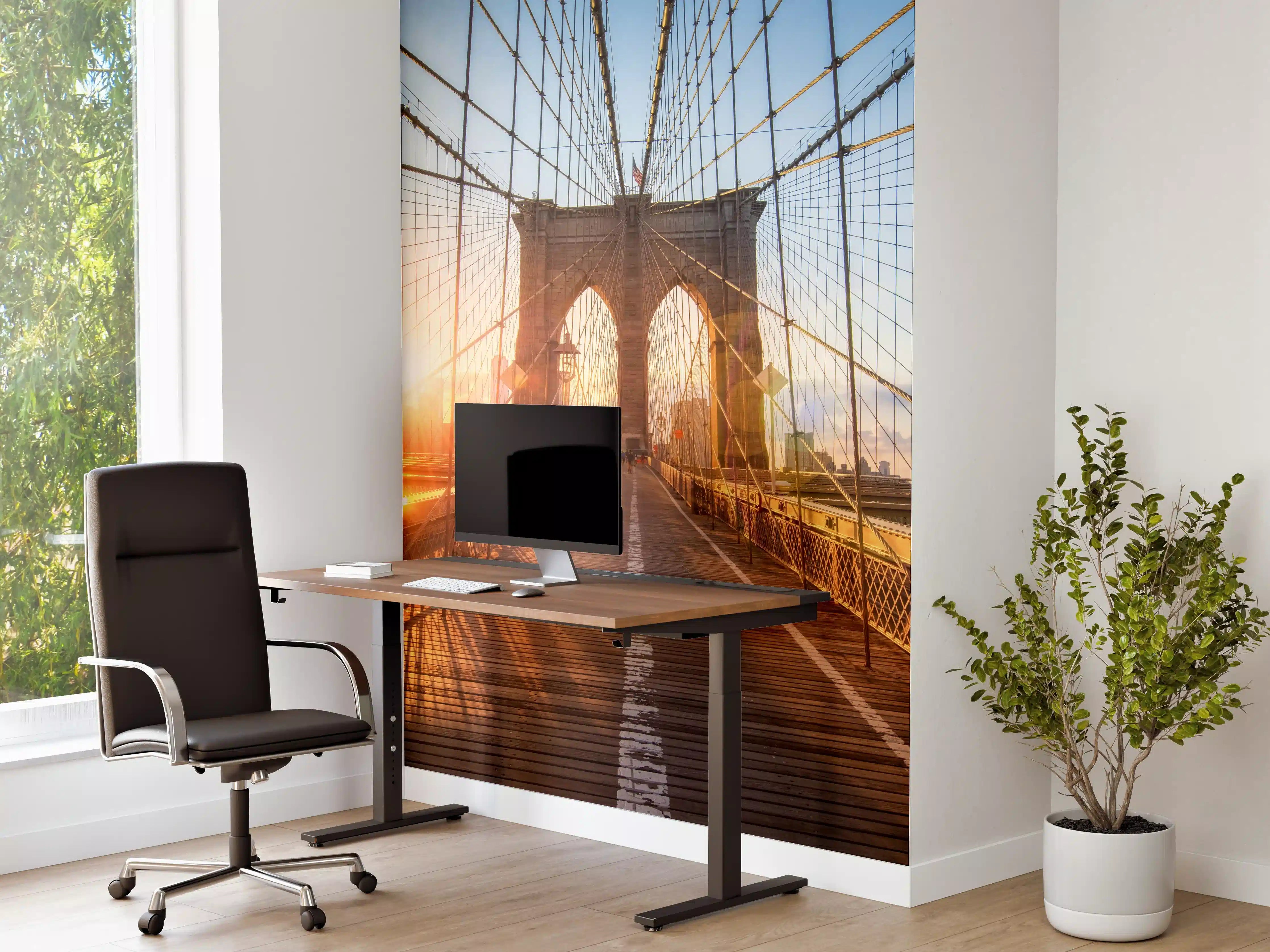 Büro Wandgestaltung - Brooklyn Bridge bei Sonnenuntergang 