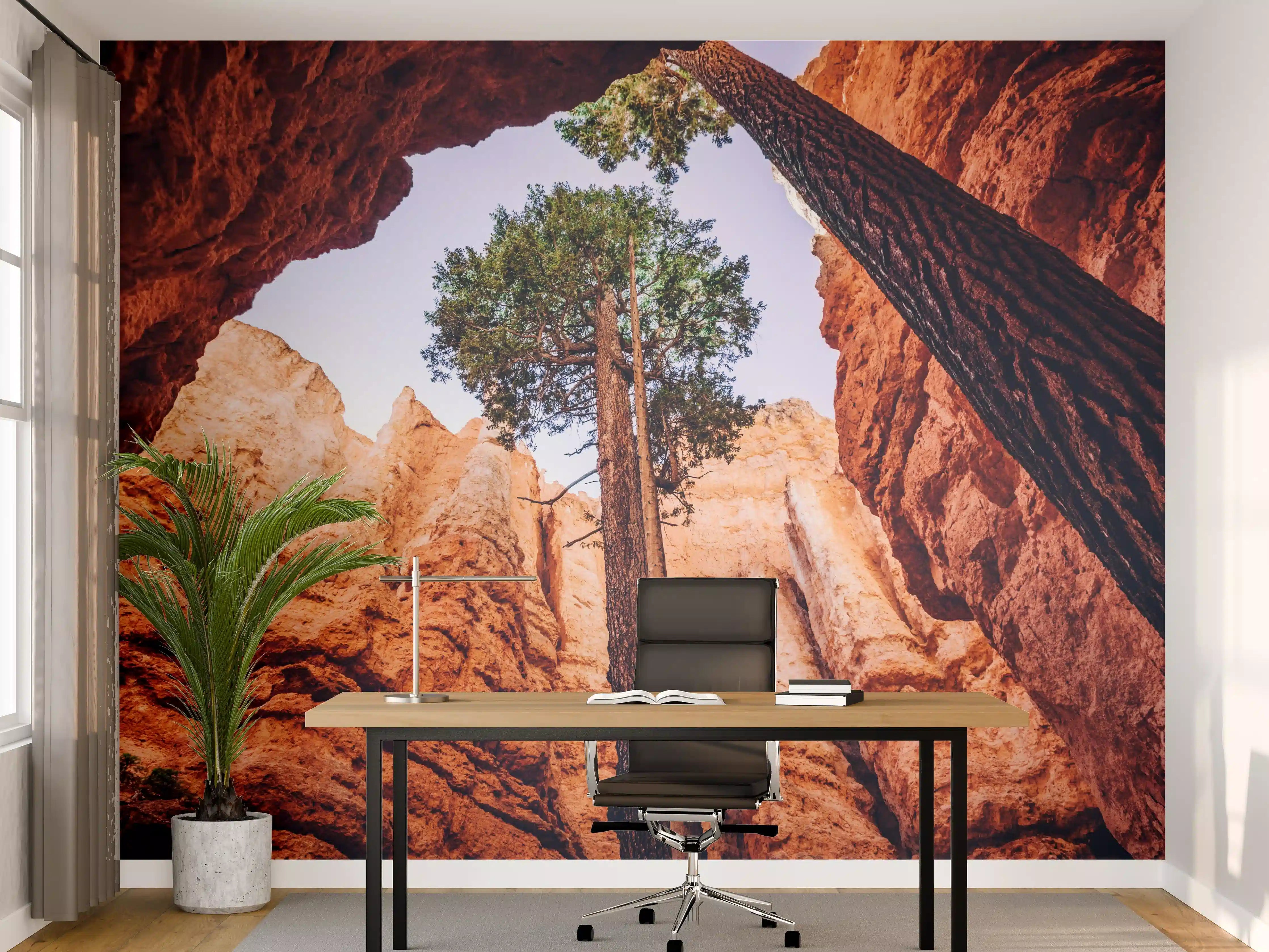 Büro Wandgestaltung - Bryce Canyon Rötliche Felsen