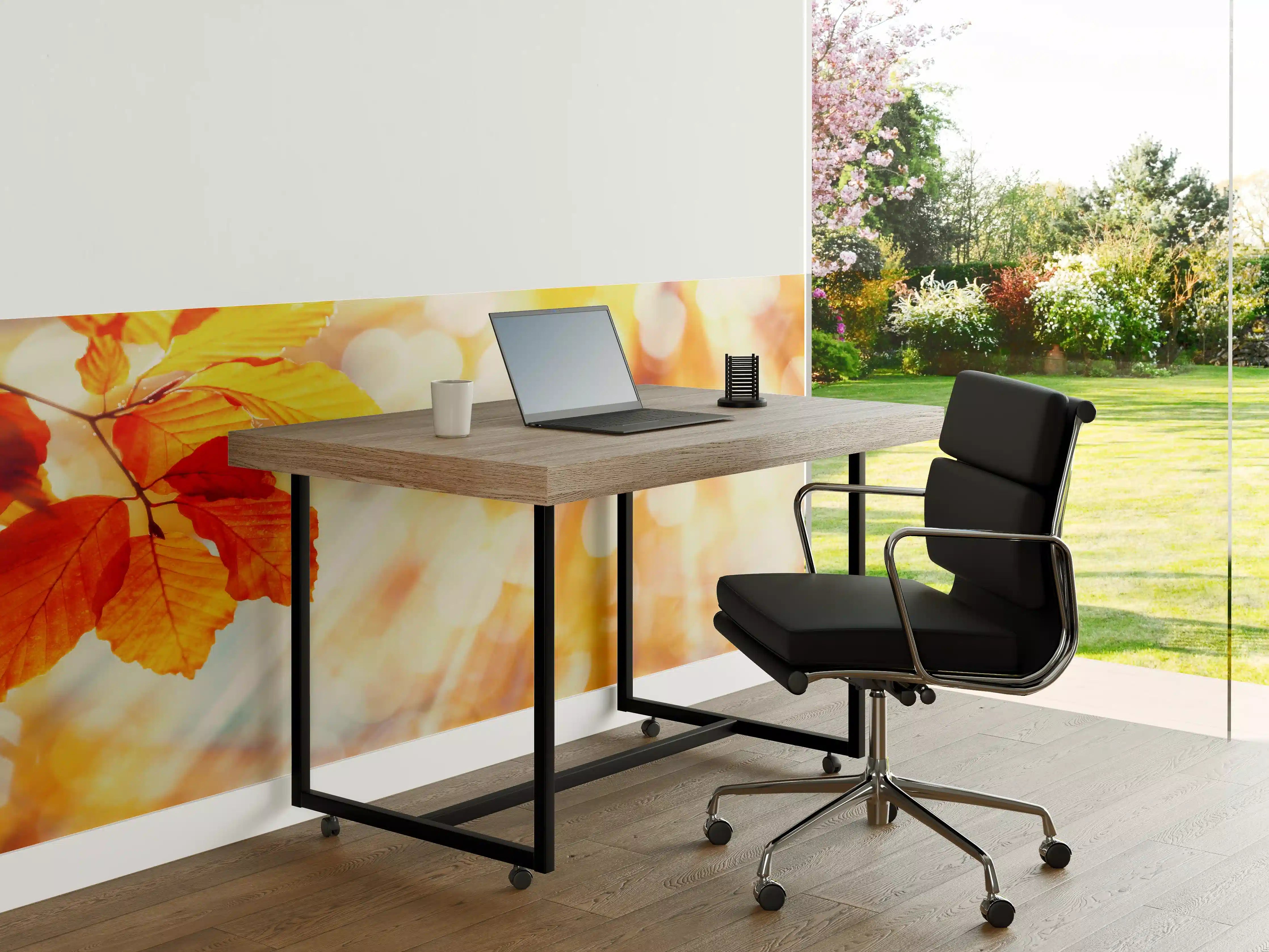 Büro Wandgestaltung - Buchenblätter im Sonnenschein 