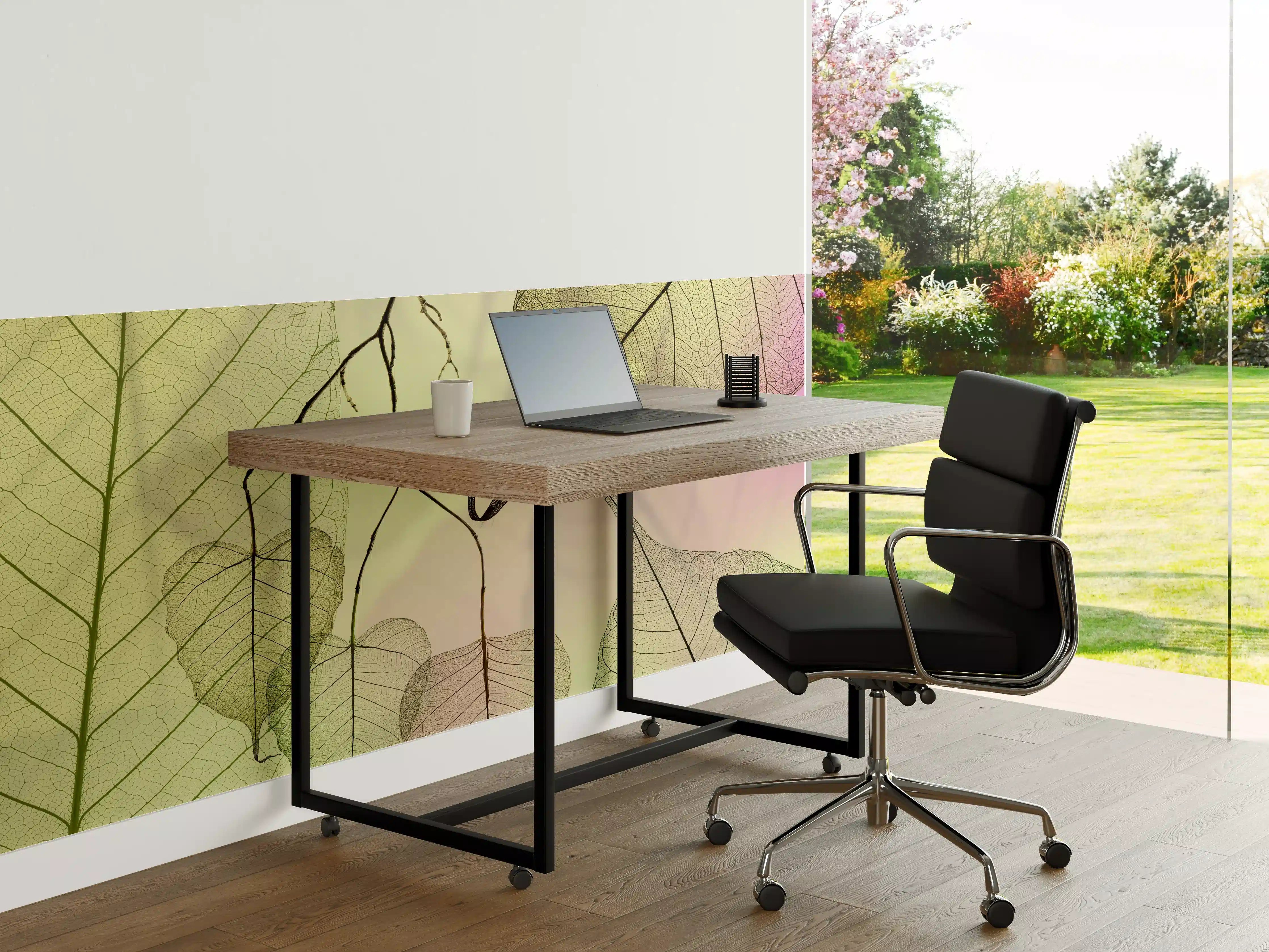 Büro Wandgestaltung - Bunt Veinige Blatttextur Makro