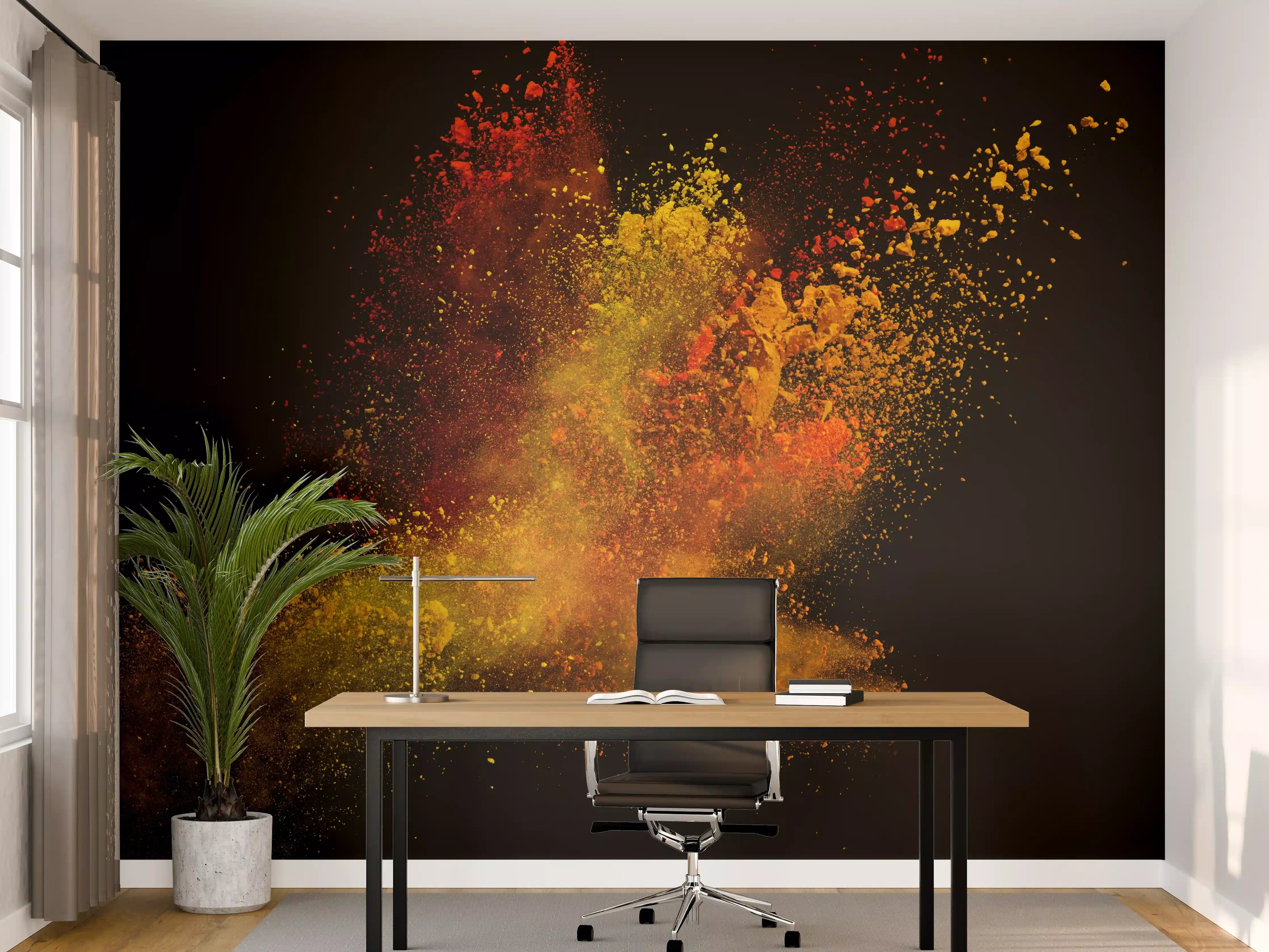 Büro Wandgestaltung - Bunte Farbexplosion