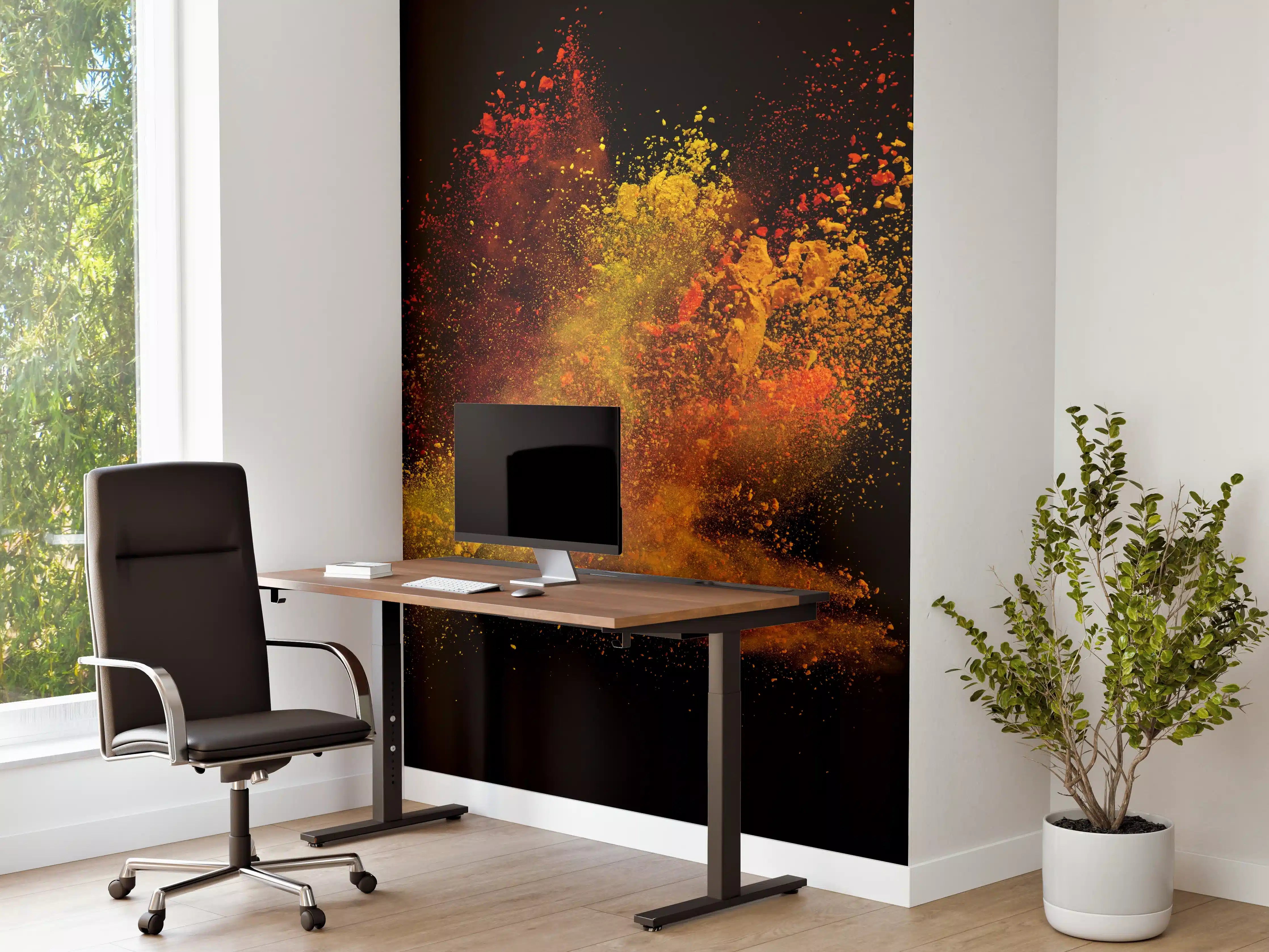 Büro Wandgestaltung - Bunte Farbexplosion