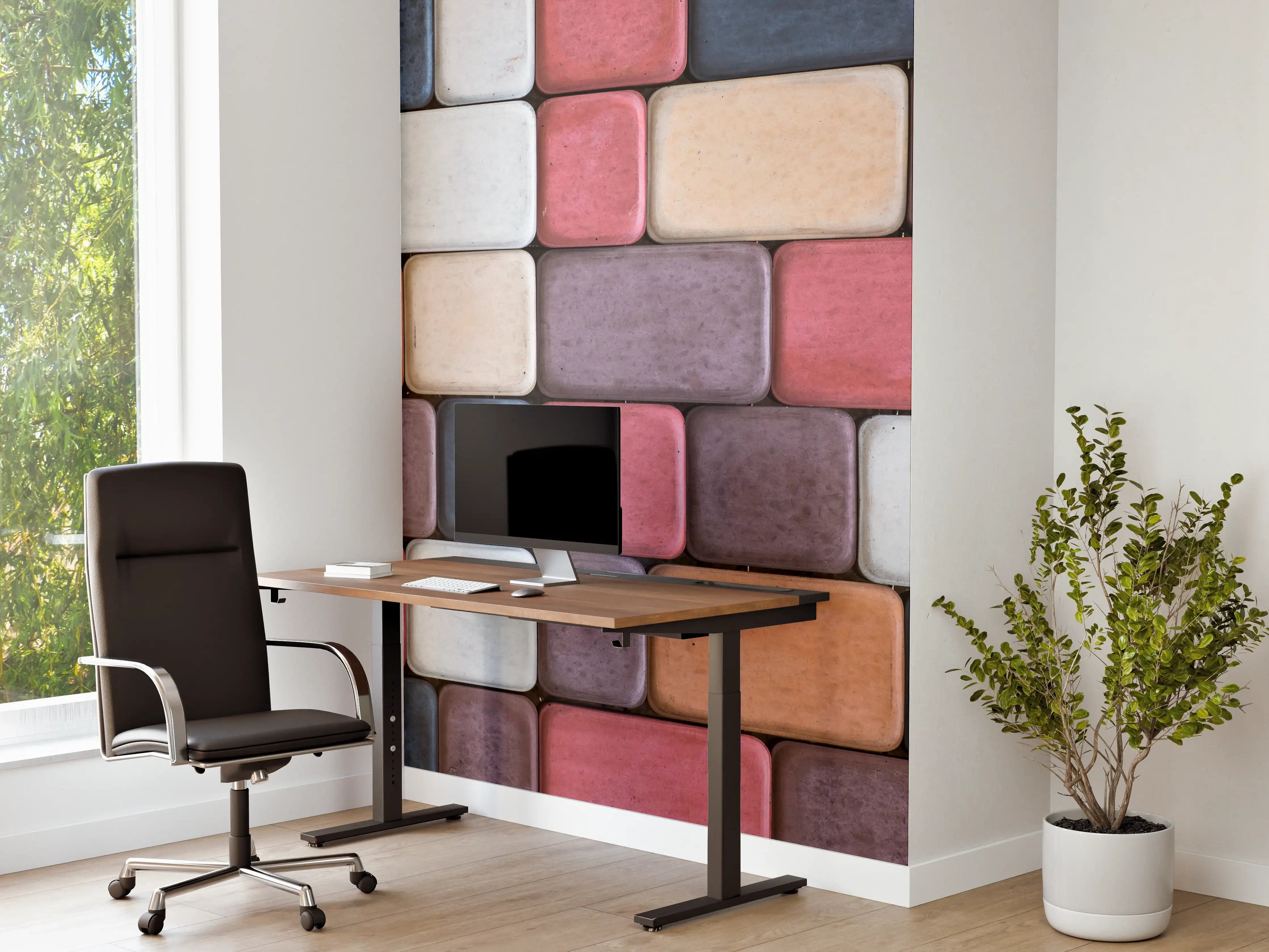 Büro Wandgestaltung - Bunte Geometrische Fliesen