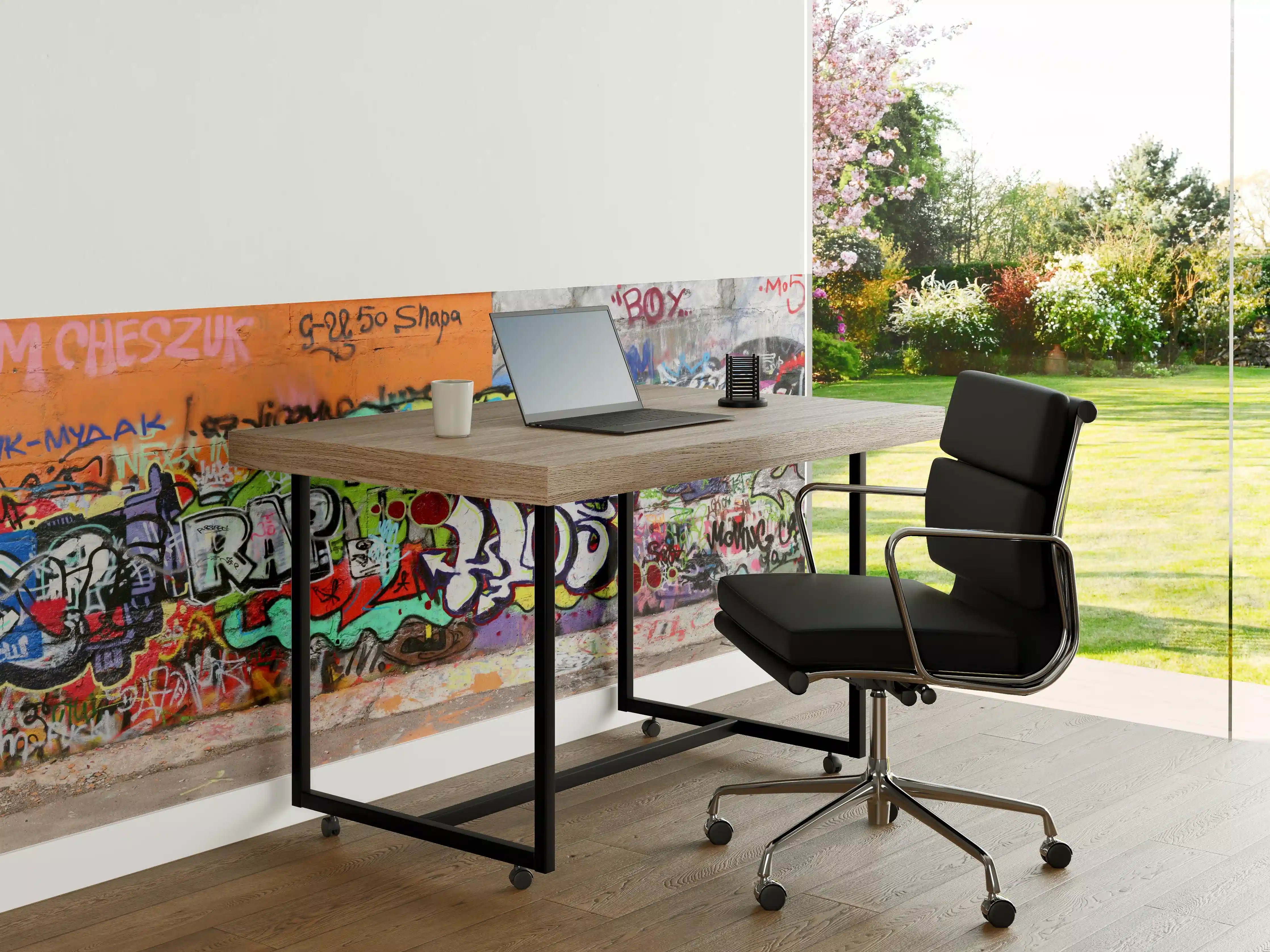 Büro Wandgestaltung - Bunte Graffiti-Kunst Wand