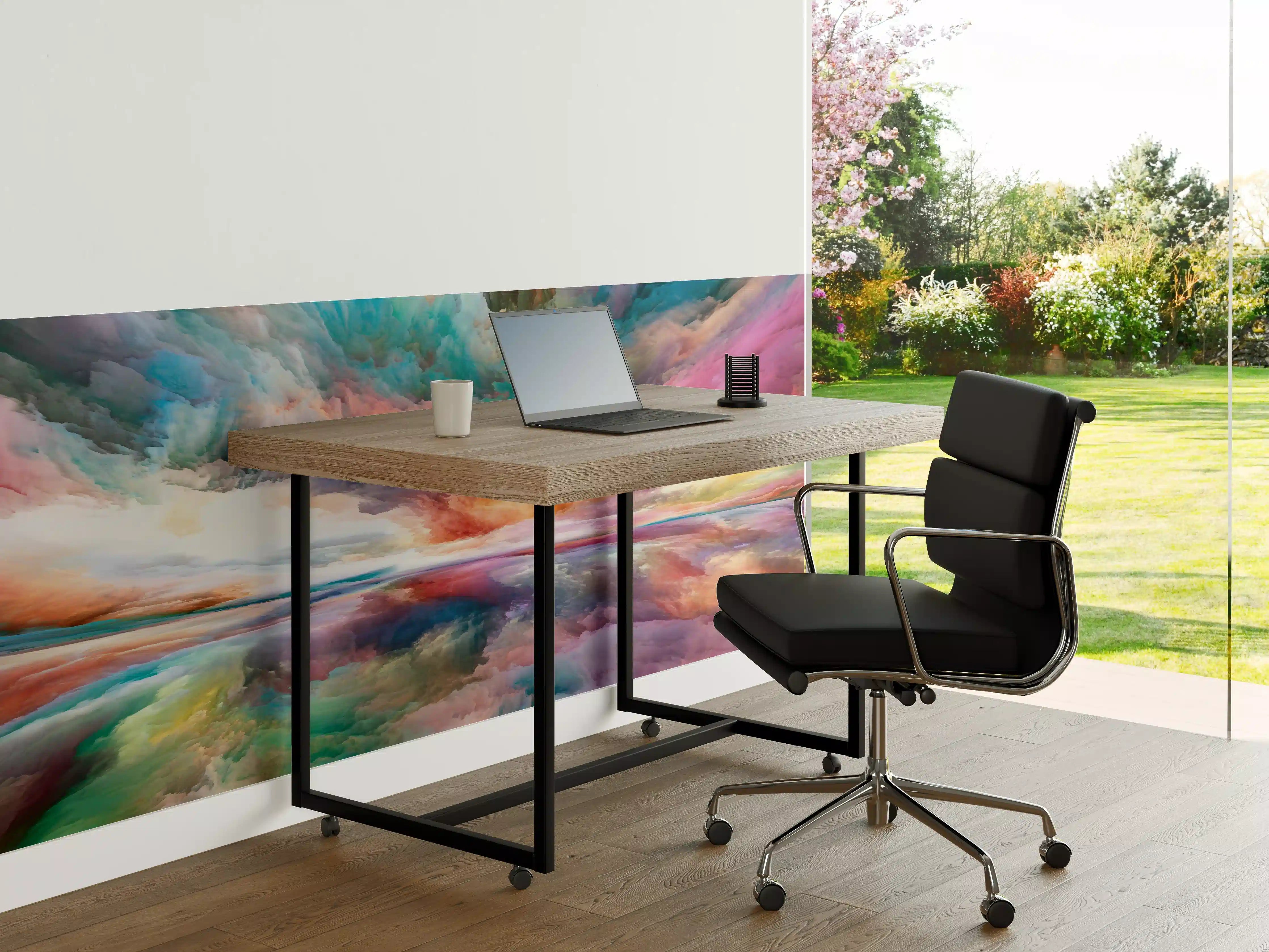 Büro Wandgestaltung - Bunte Himmels-Landschafts-Malerei