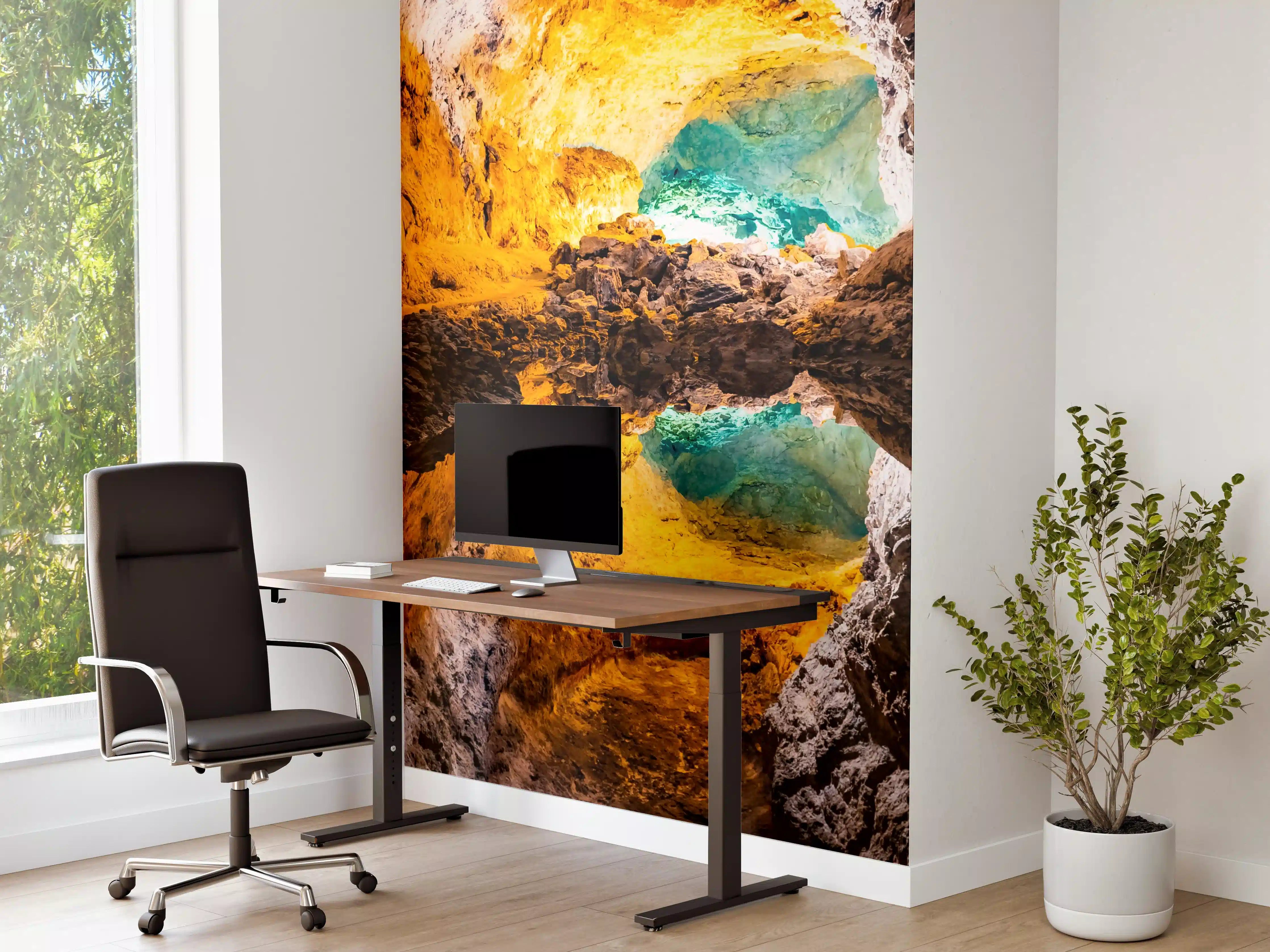 Büro Wandgestaltung - Bunte Lavaröhre in Spanien
