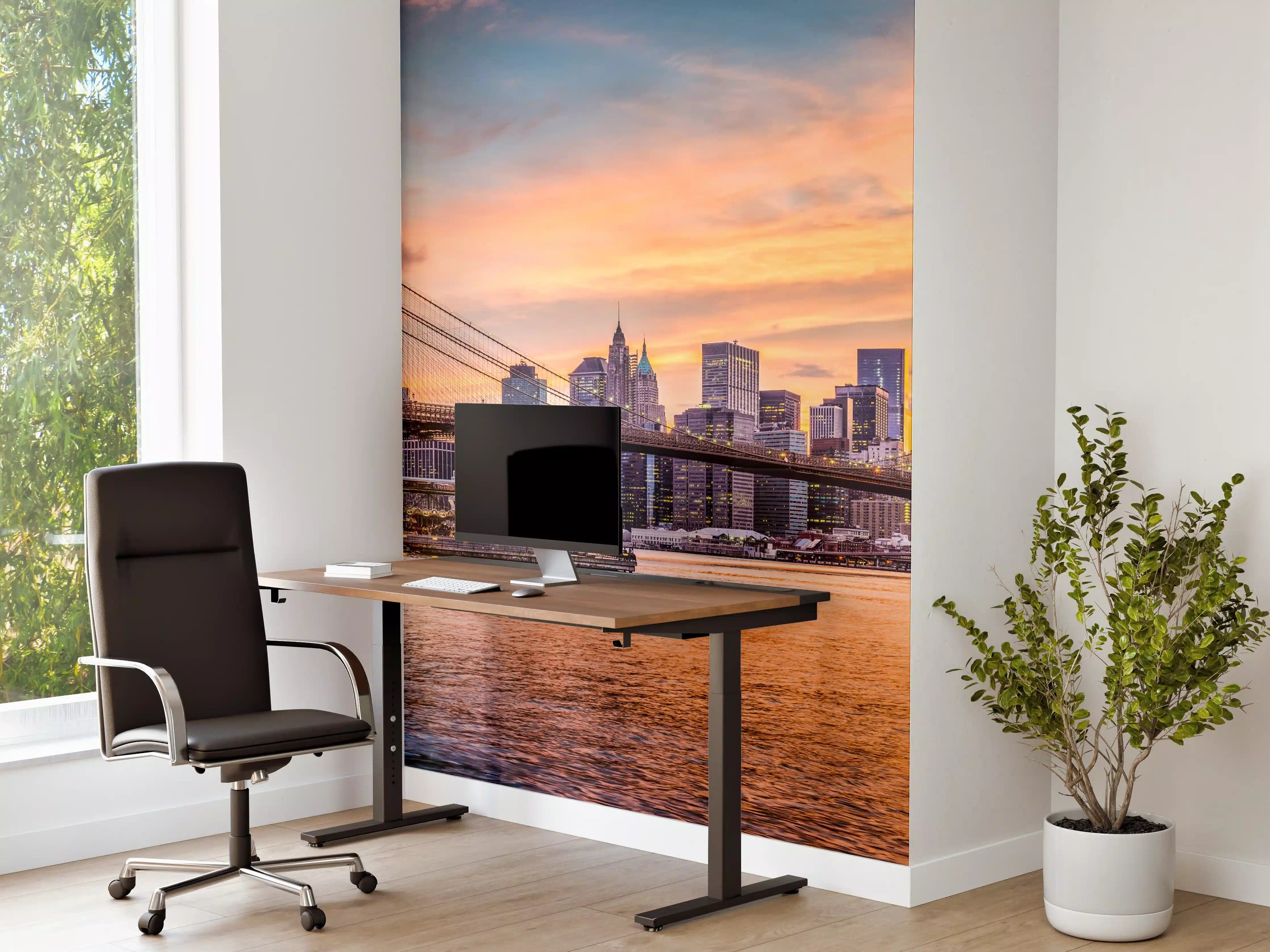 Büro Wandgestaltung - Bunte New York Skyline
