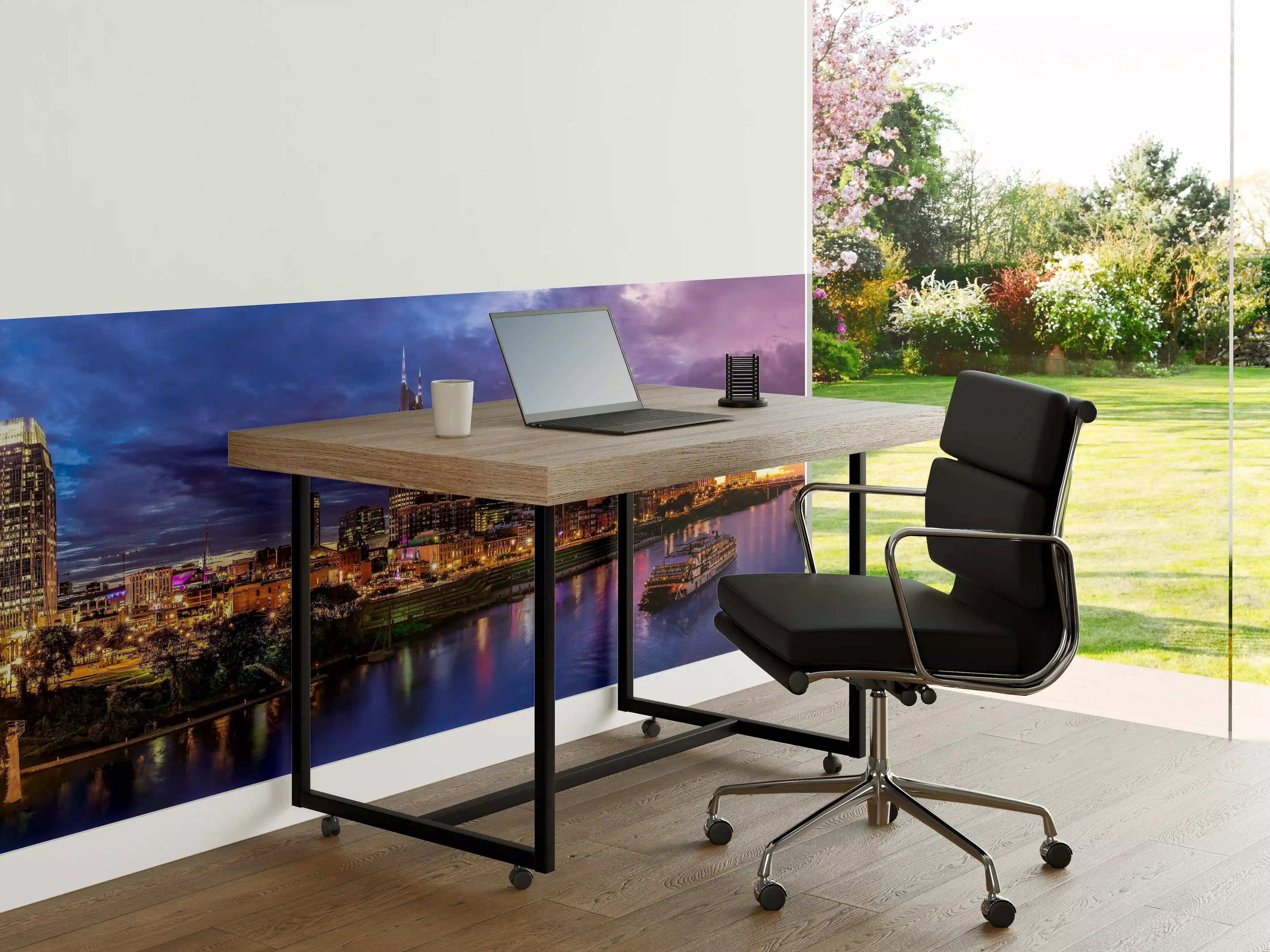 Büro Wandgestaltung - Bunte Skyline von Nashville