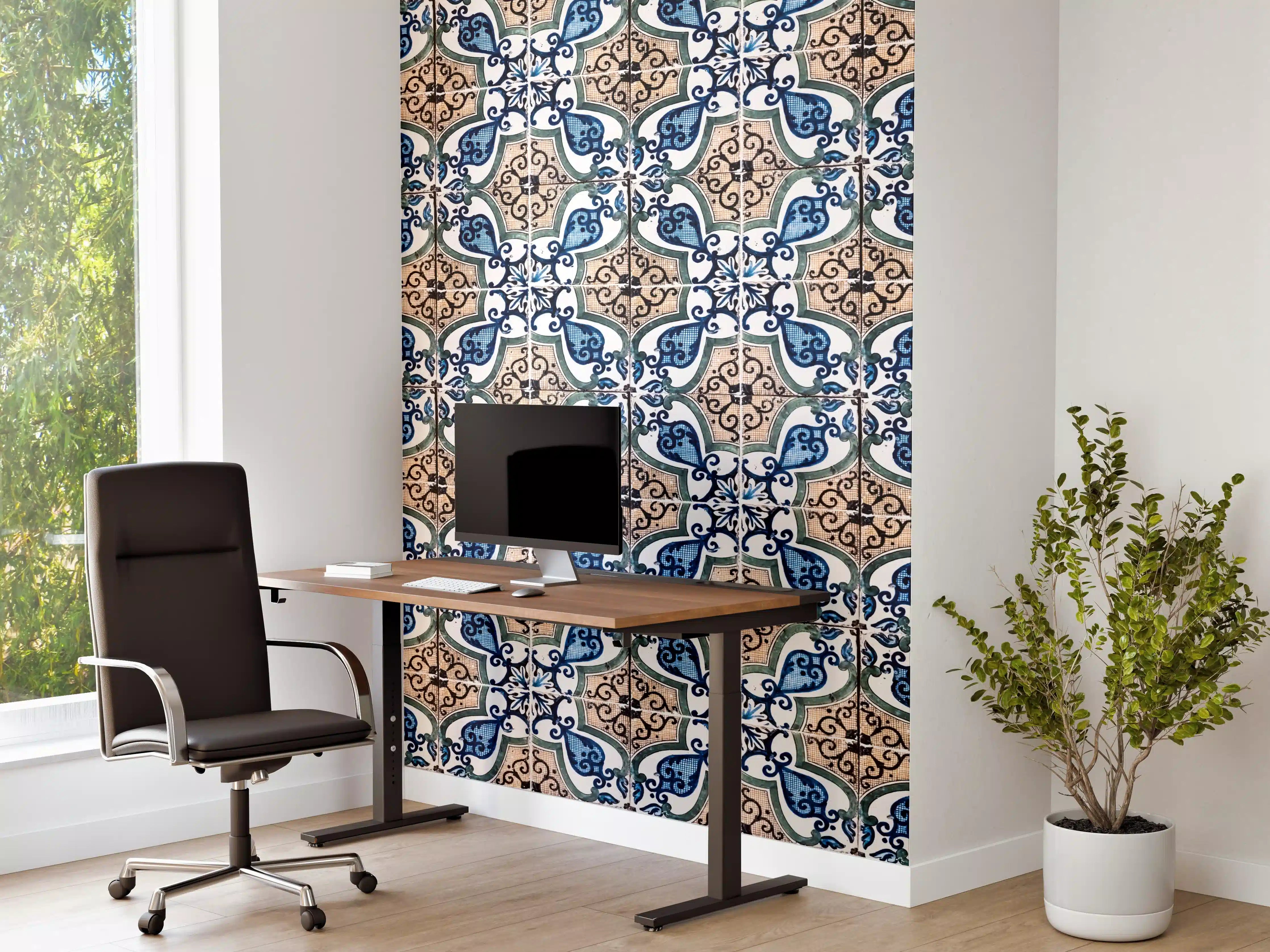 Büro Wandgestaltung - Bunte Vintage-Fliesen mit orientalischem Muster