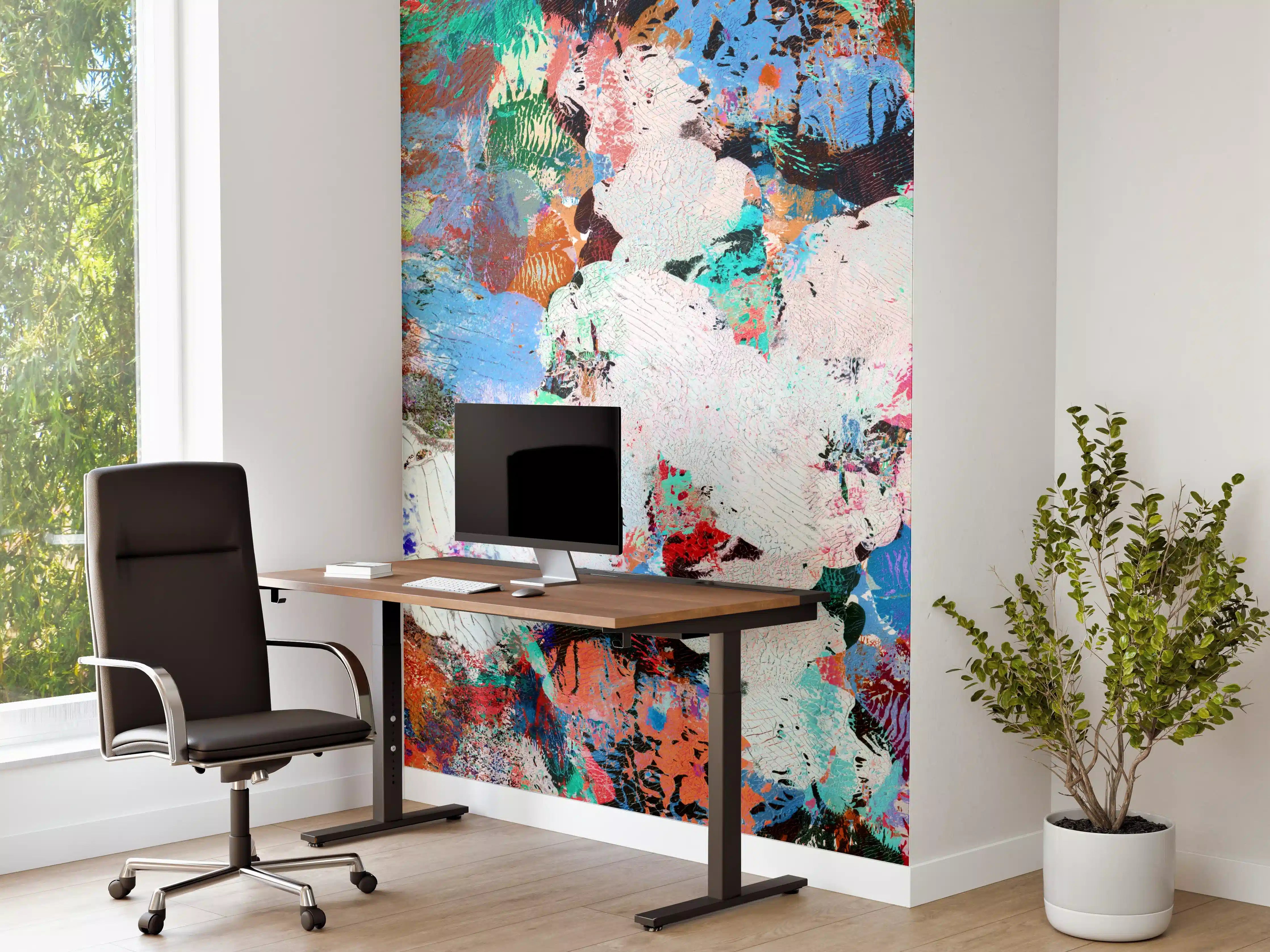 Büro Wandgestaltung - Bunte lebendige Kunst