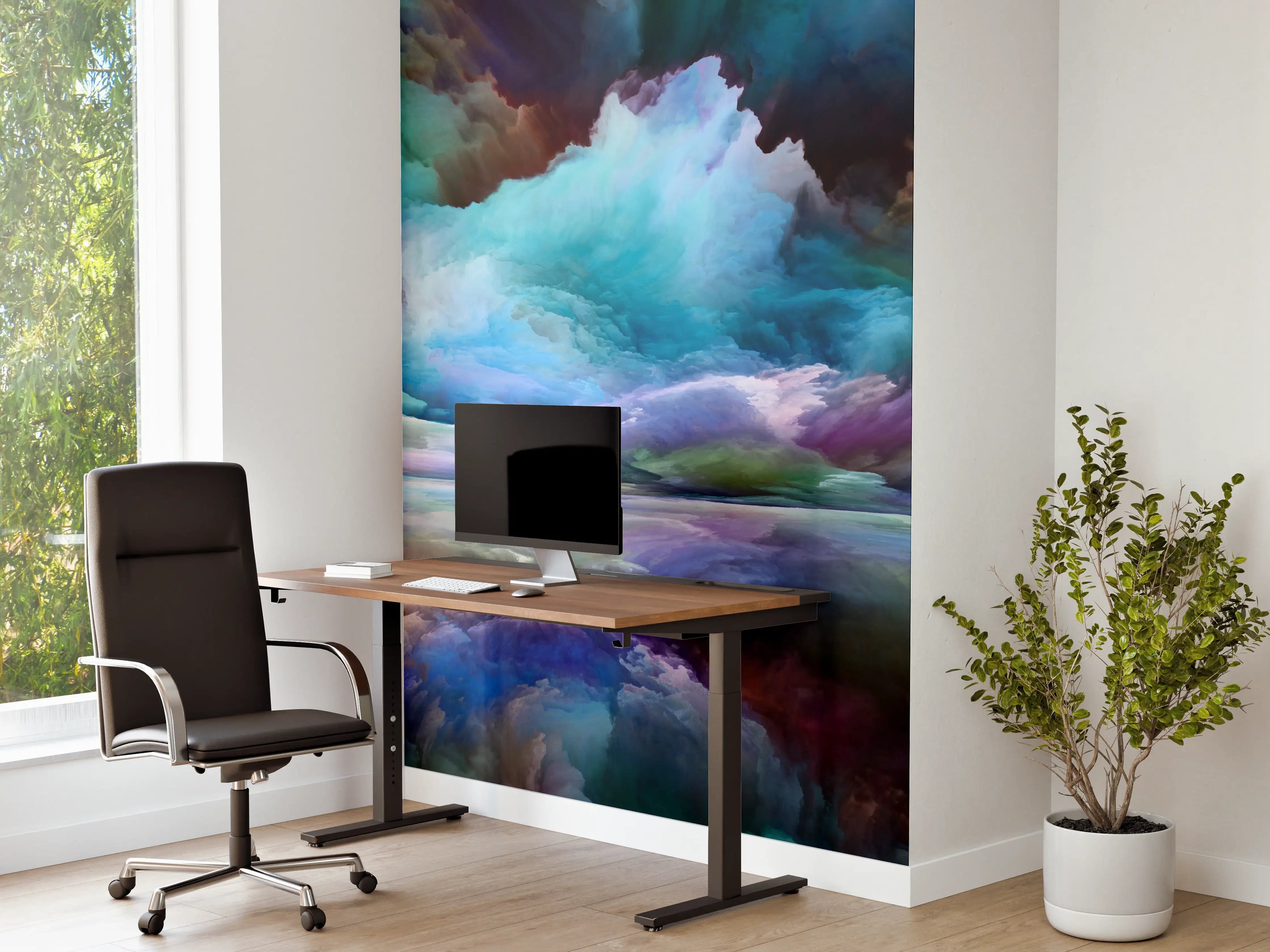 Büro Wandgestaltung - Bunter Fantasy Himmel
