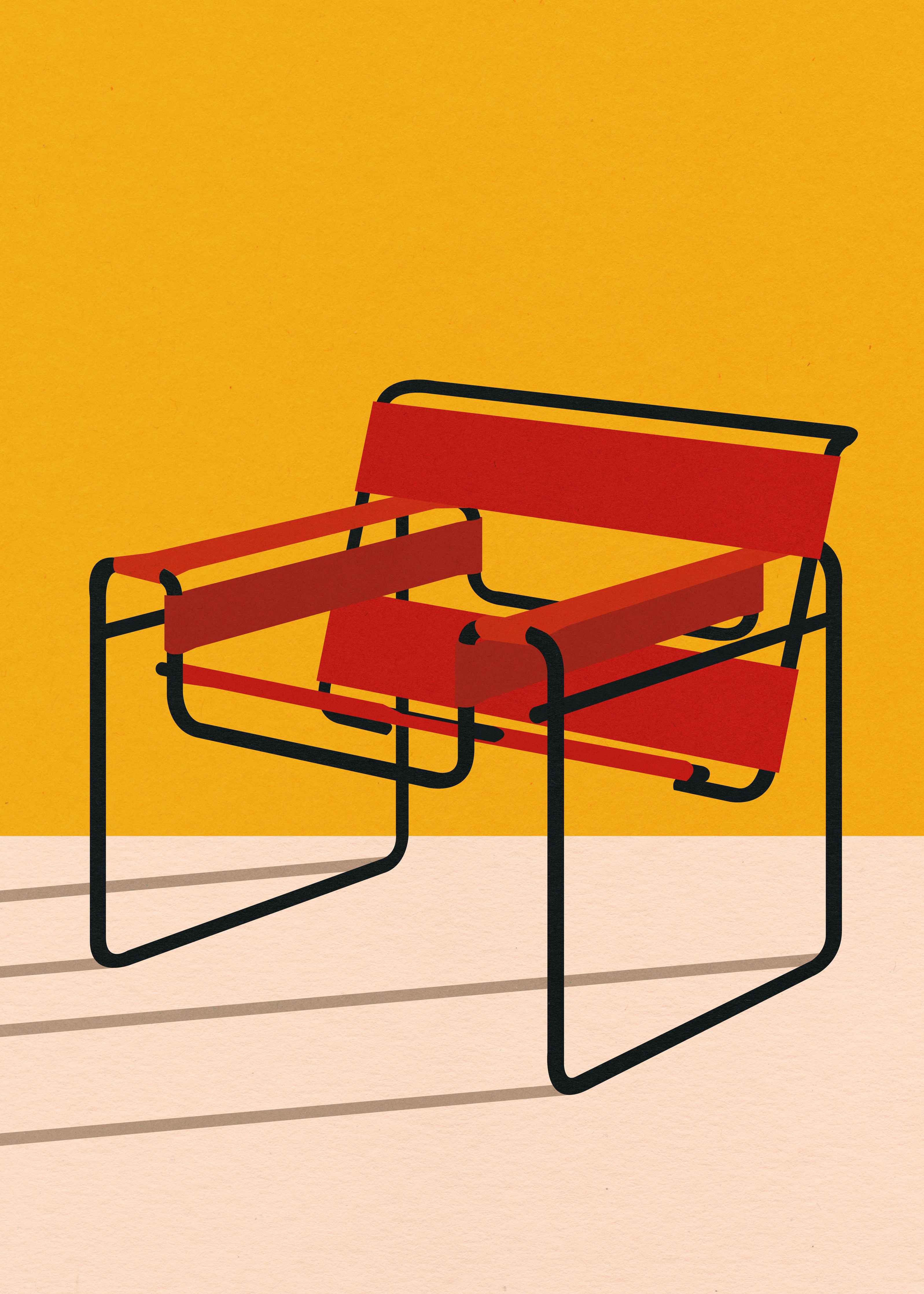 Büro Wandgestaltung-Bunter Wassily Chair Poster
