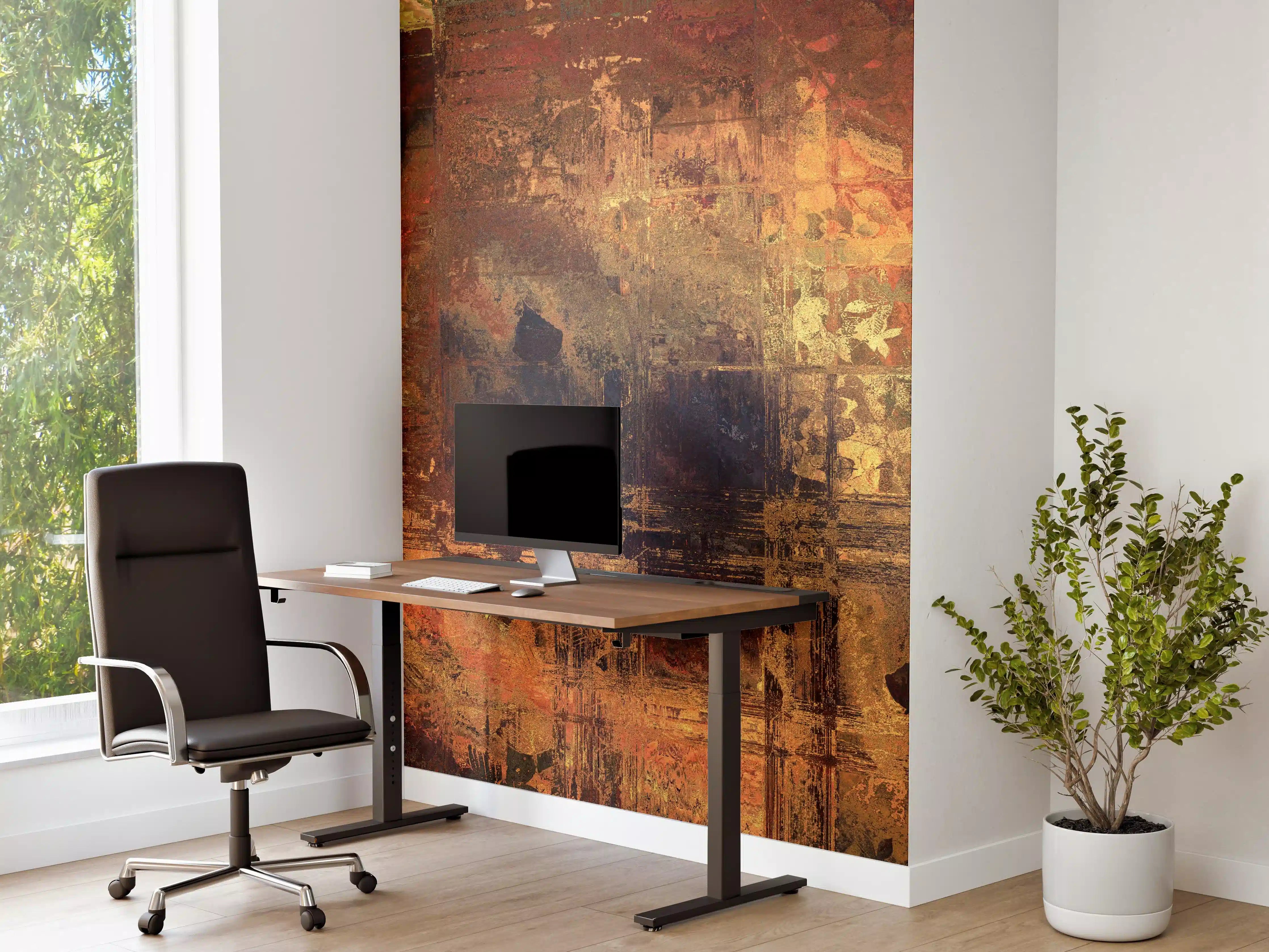Büro Wandgestaltung - Buntes Abstrakt Herbstfarben Gemälde