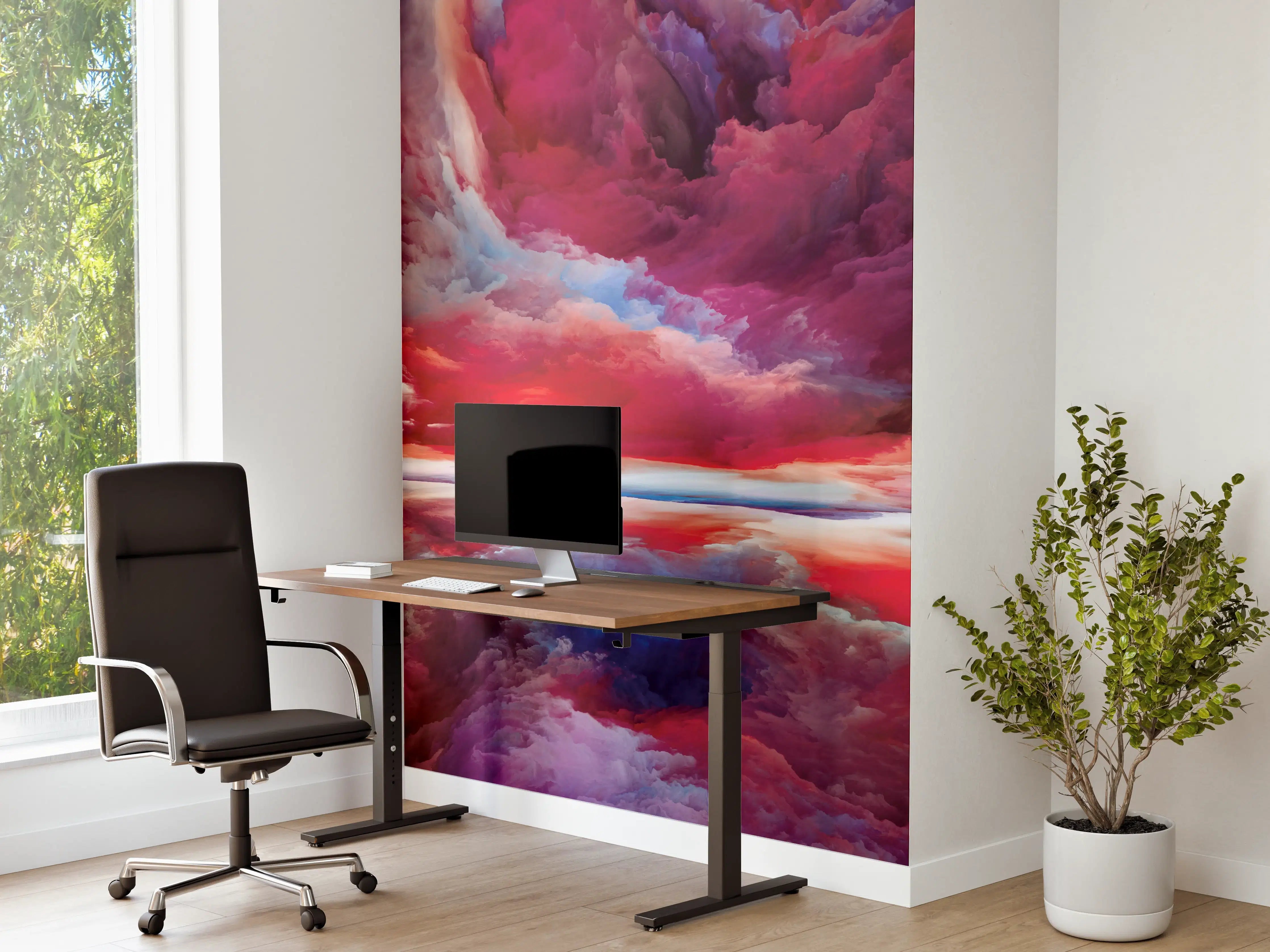 Büro Wandgestaltung - Buntes Abstraktes Himmelspiel