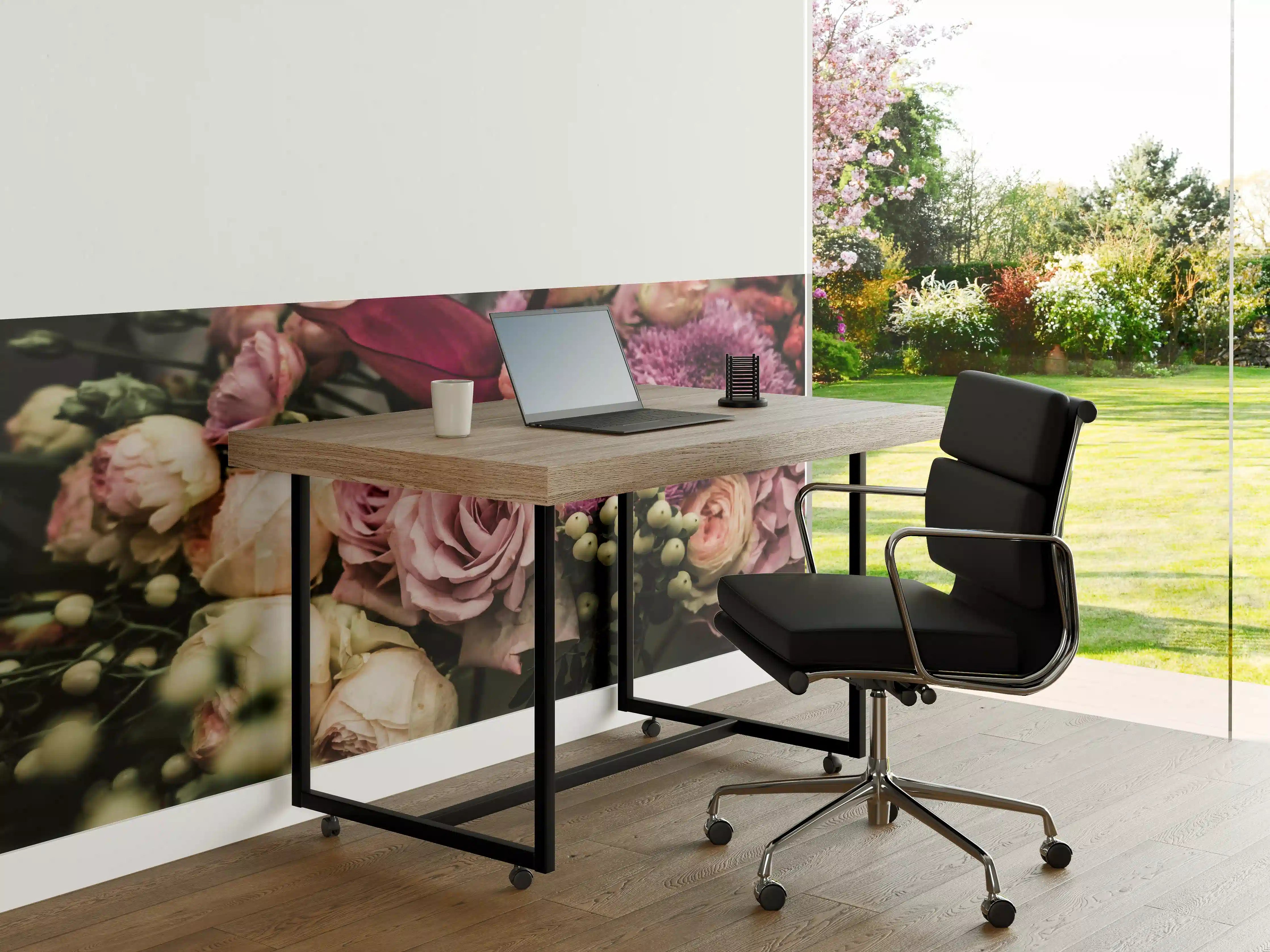 Büro Wandgestaltung - Buntes Blumenbouquet