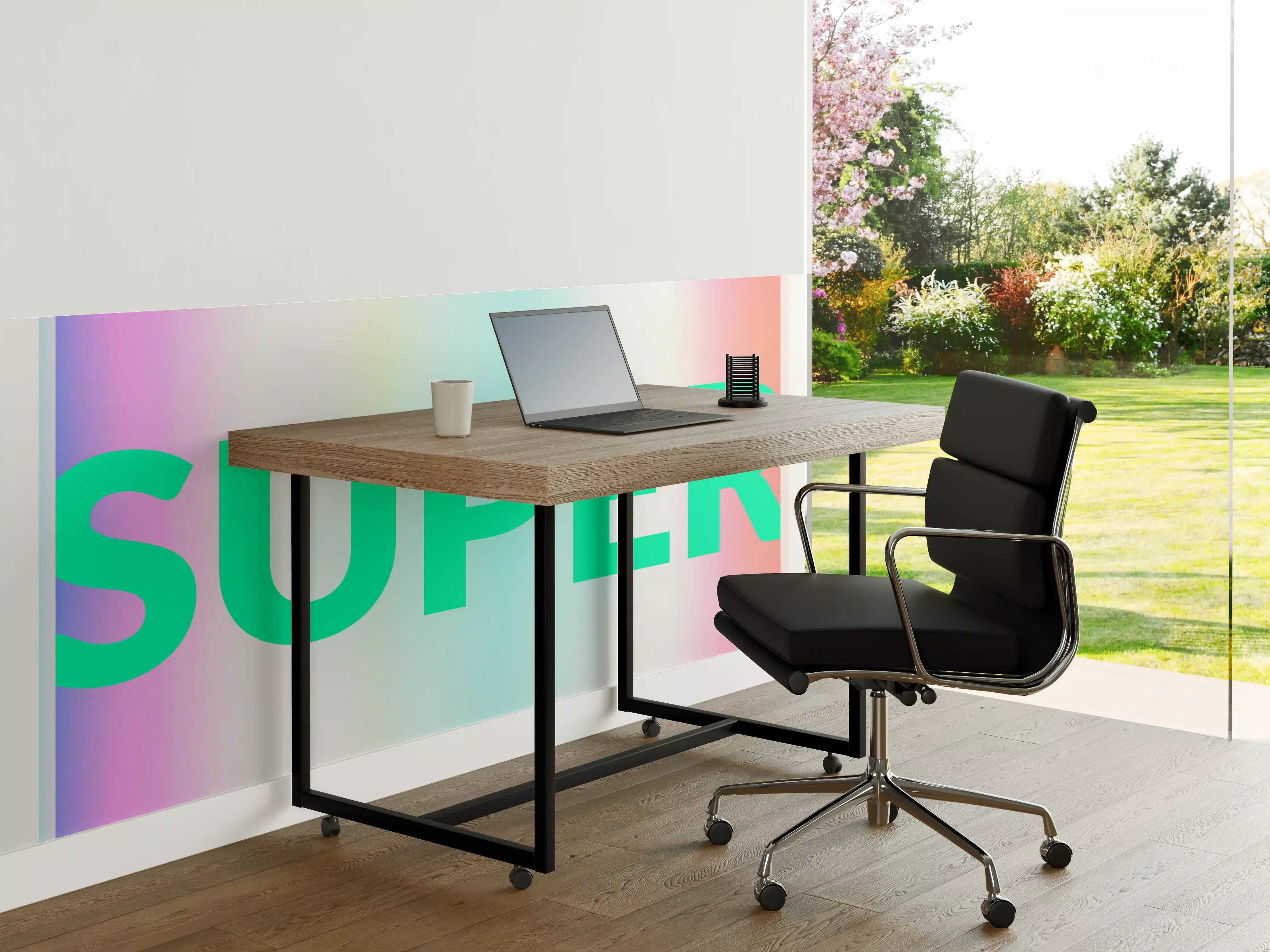 Büro Wandgestaltung - Buntes Leuchten 'SUPER' Grafikdesign