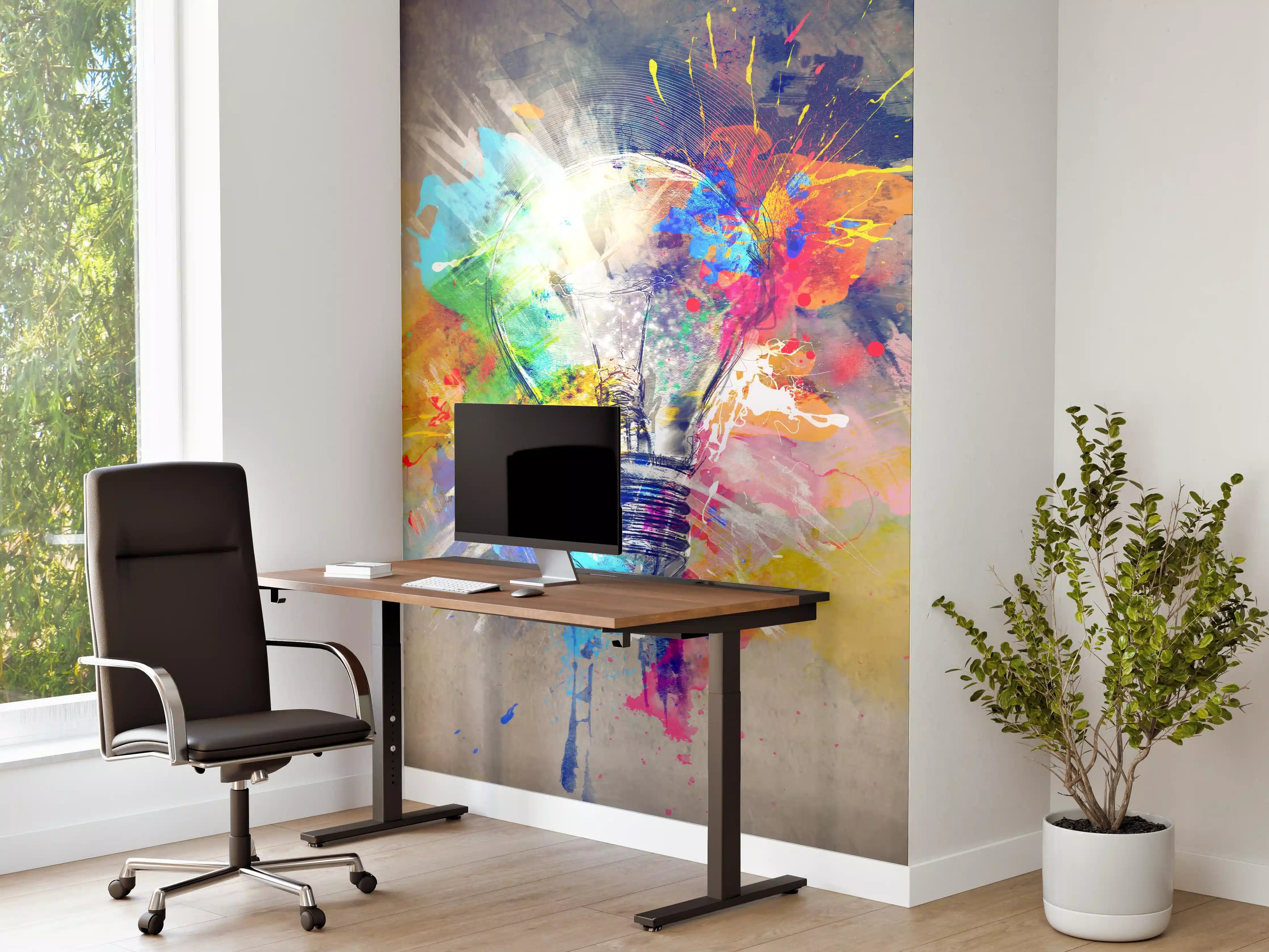 Büro Wandgestaltung - Buntes Licht