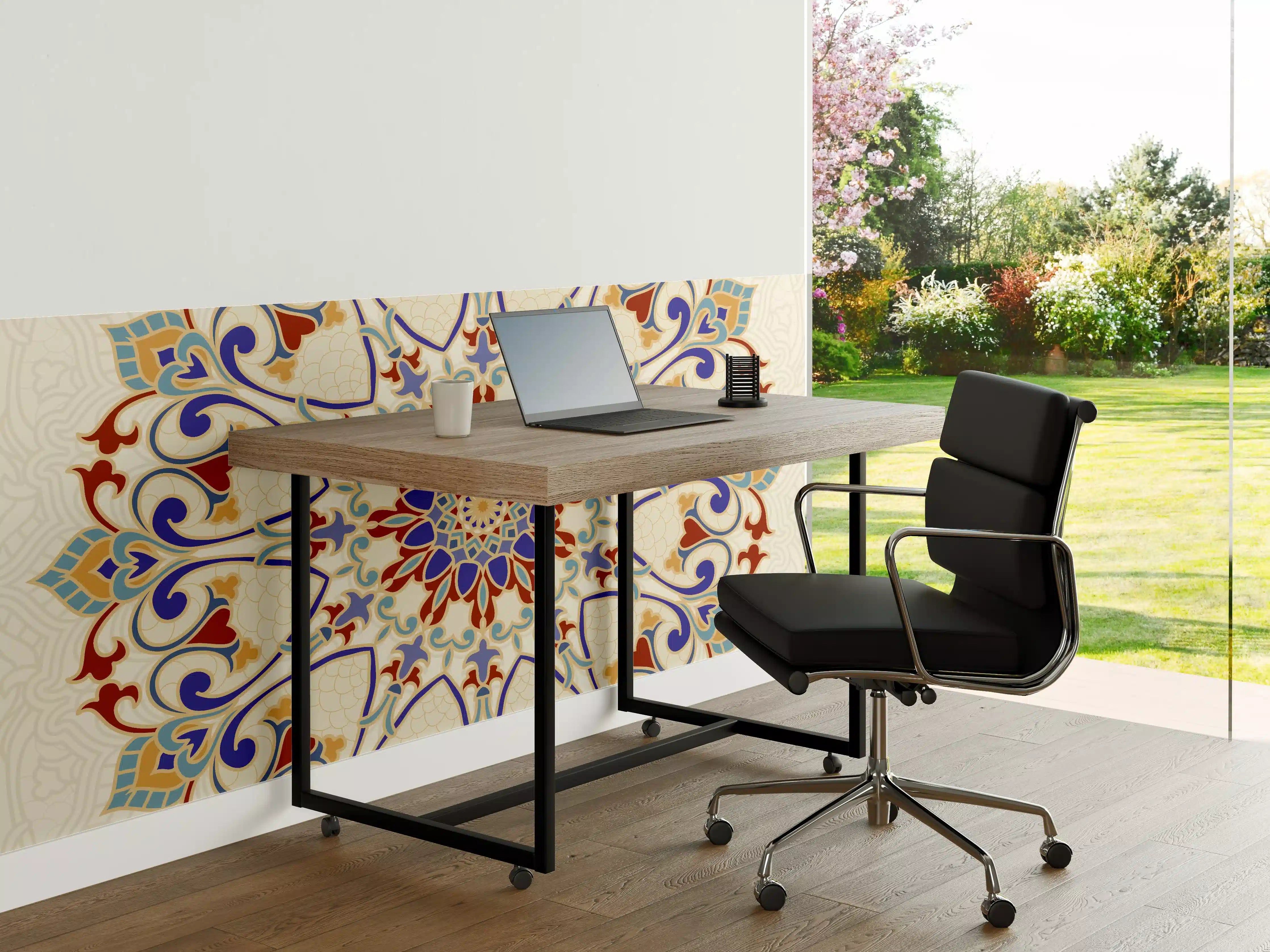 Büro Wandgestaltung - Buntes Mosaik Mandala Kunstwerk