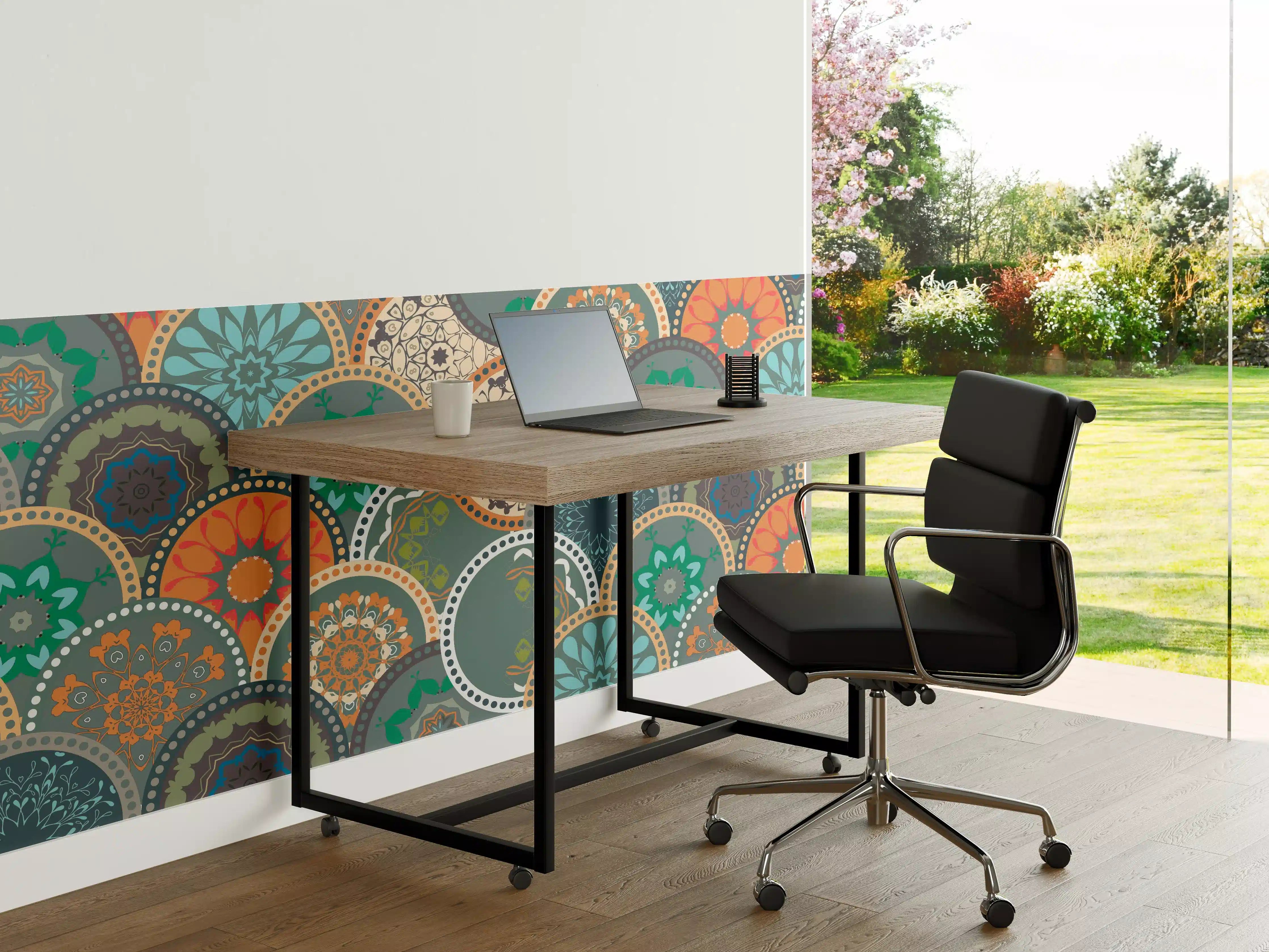 Büro Wandgestaltung - Buntes Muster Mandala Design