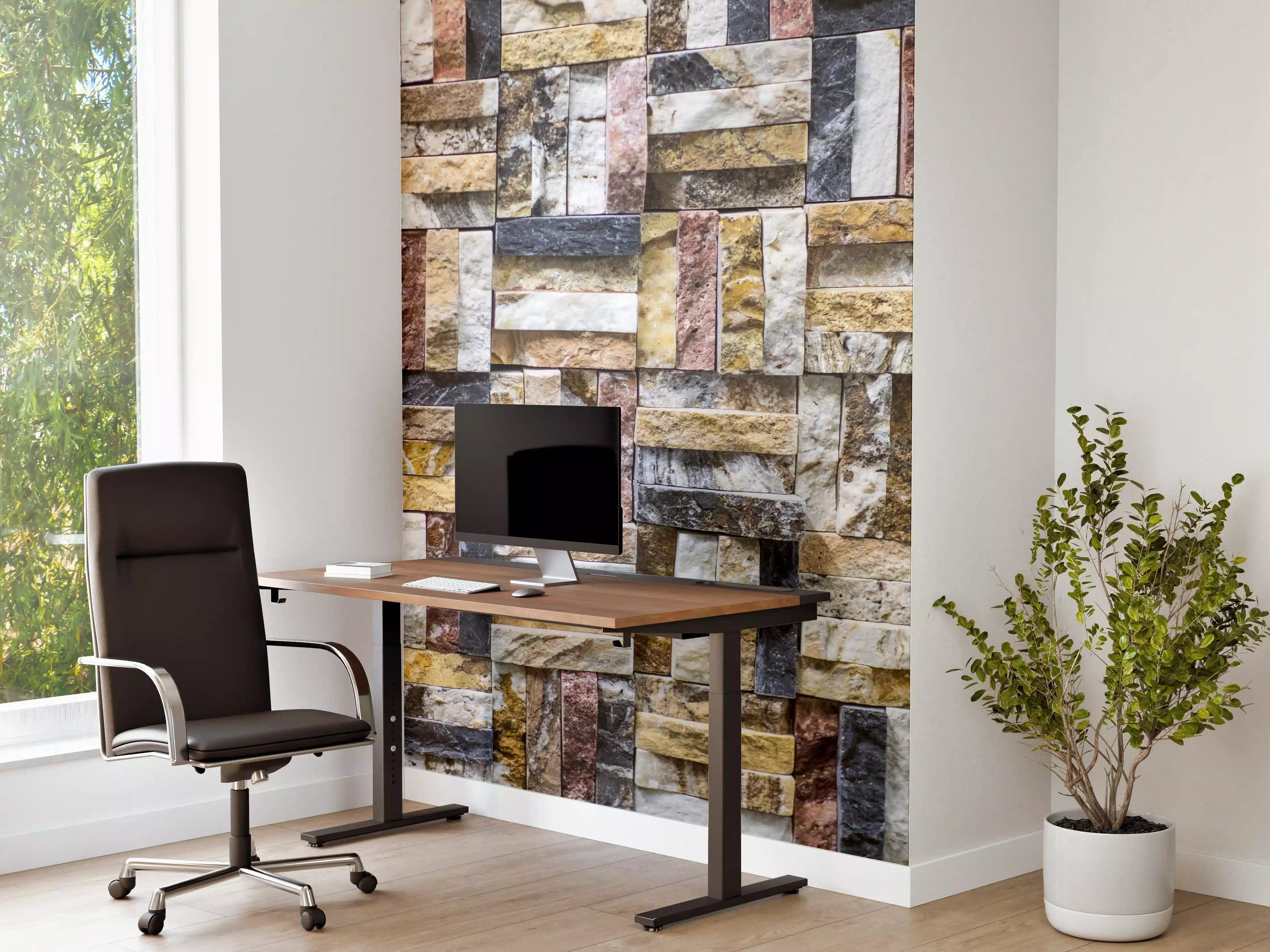Büro Wandgestaltung - Buntes Naturstein Mosaik