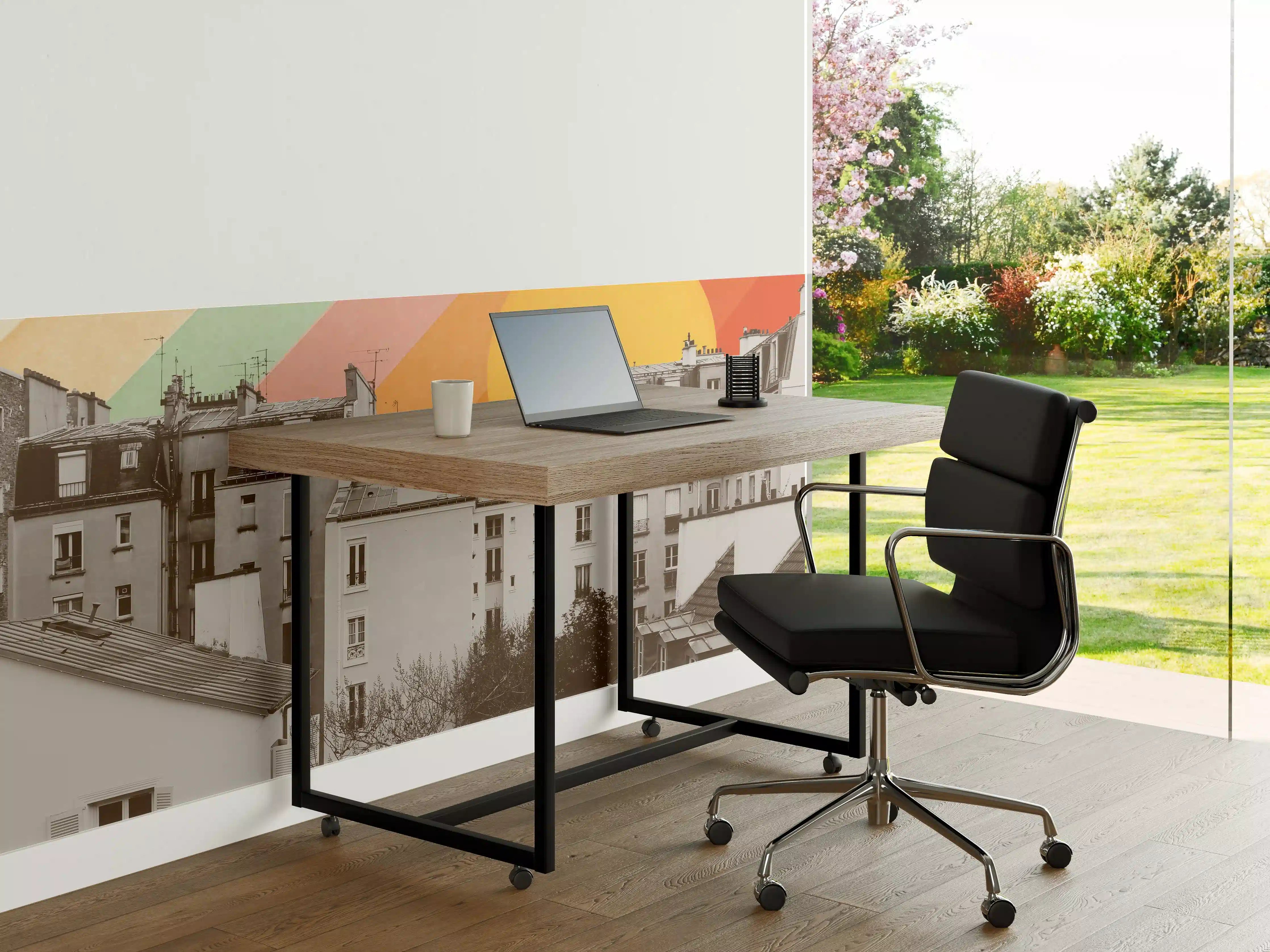 Büro Wandgestaltung - Buntes Paris Schwarz-Weiß