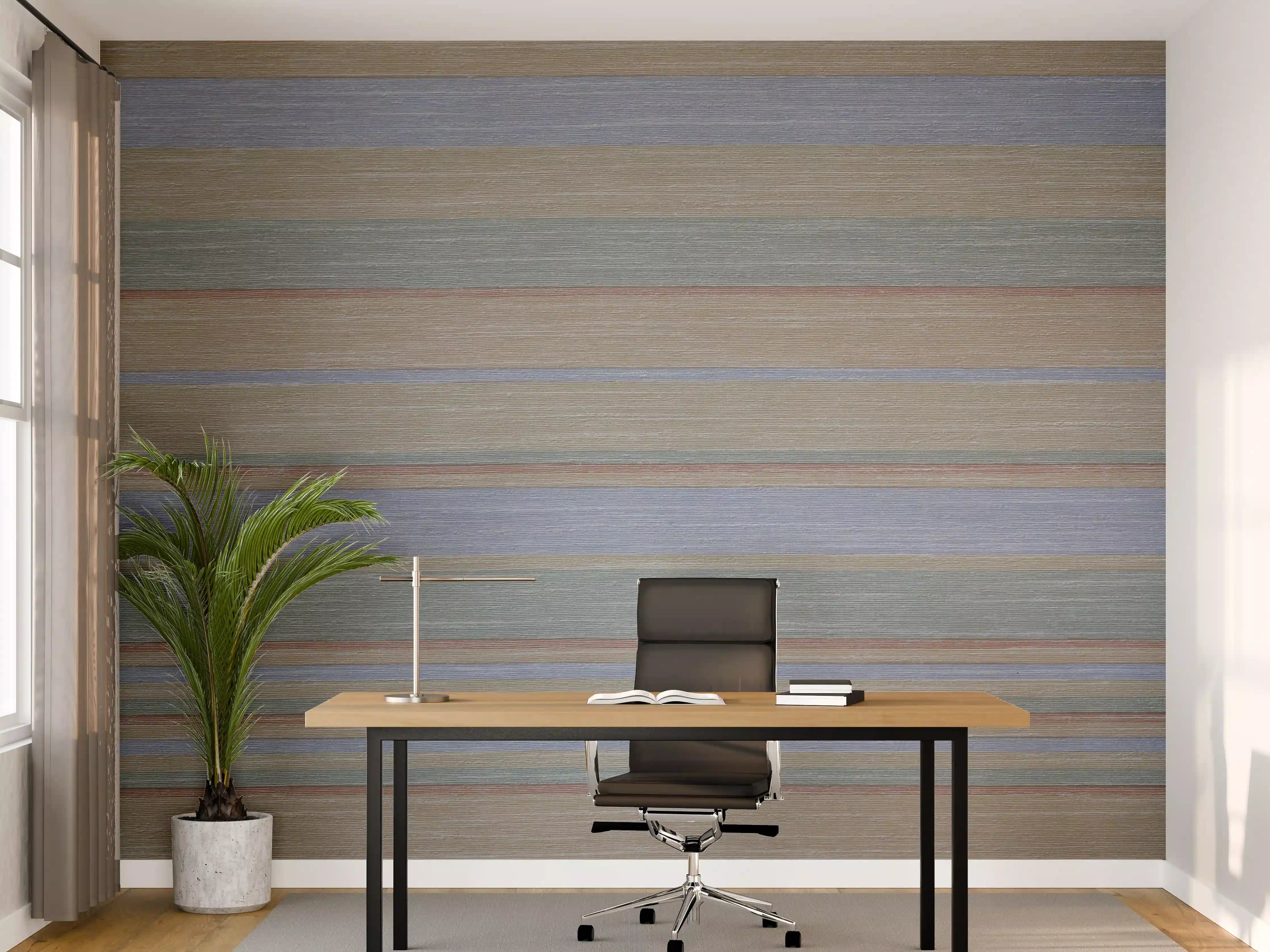 Büro Wandgestaltung - Buntes Streifenmuster auf Grunge-Papier