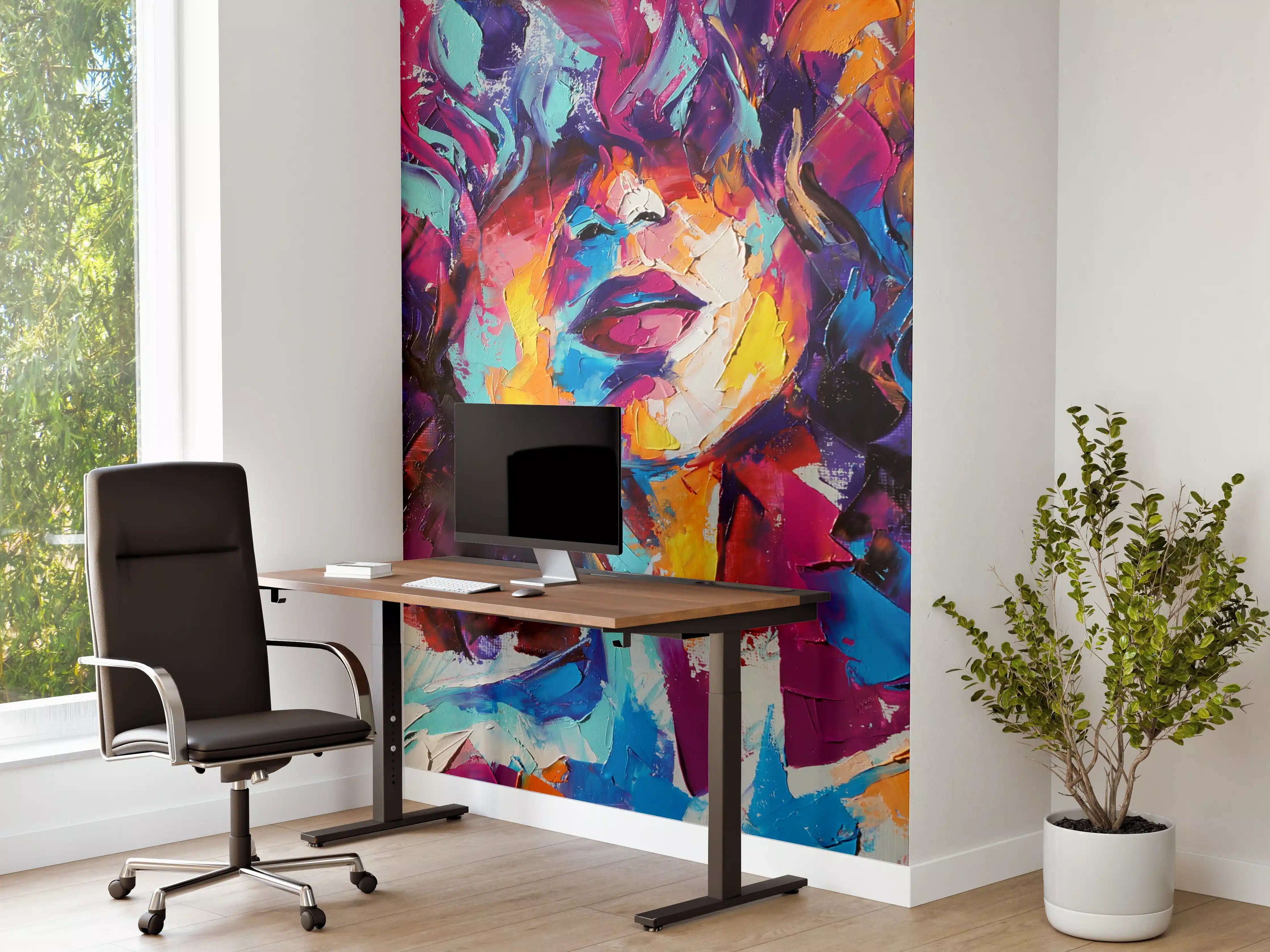 Büro Wandgestaltung - Buntes "Louise" - Ölgemälde
