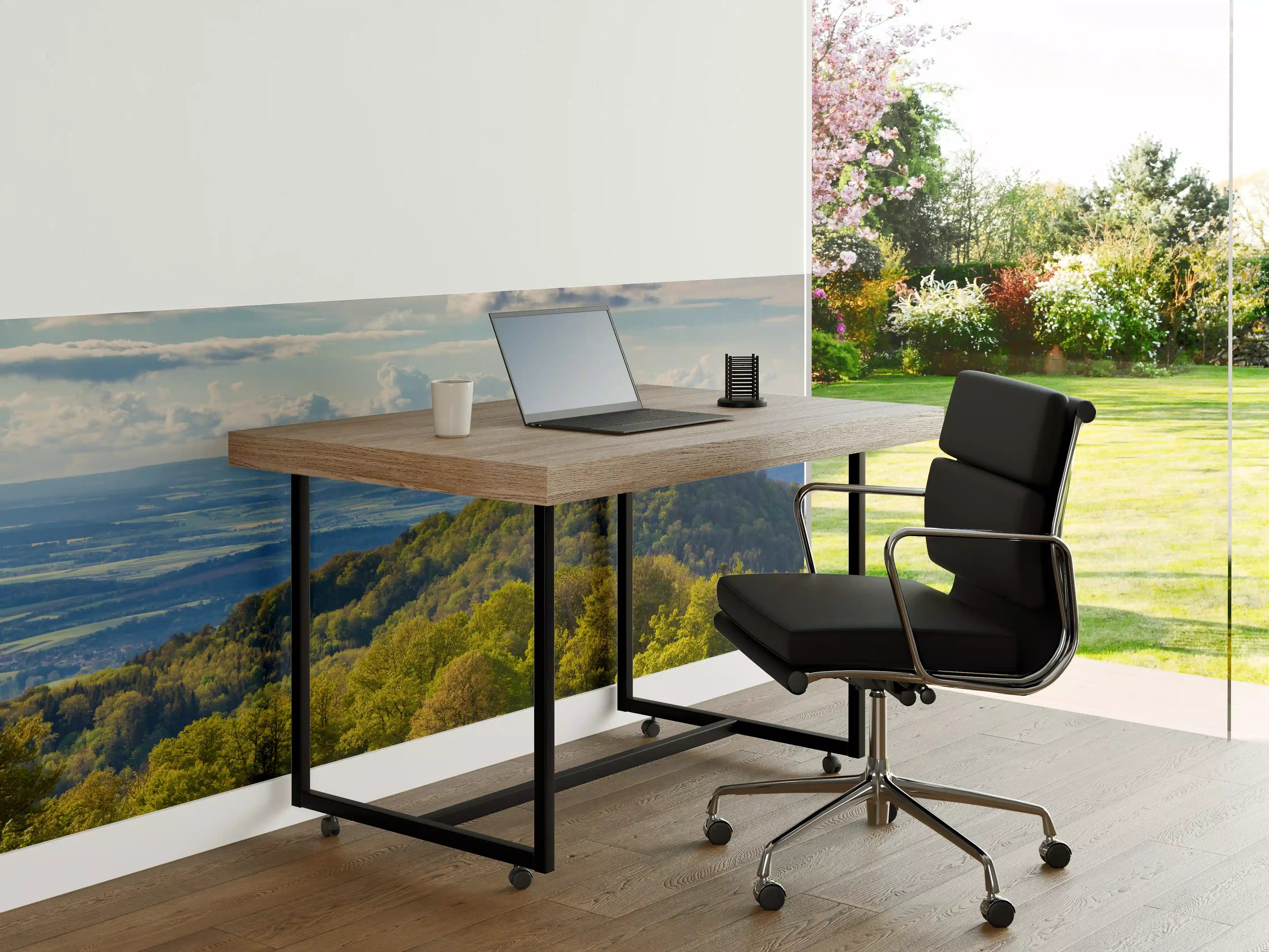 Büro Wandgestaltung - Burg Hohenzollern mit gelblichen Wald