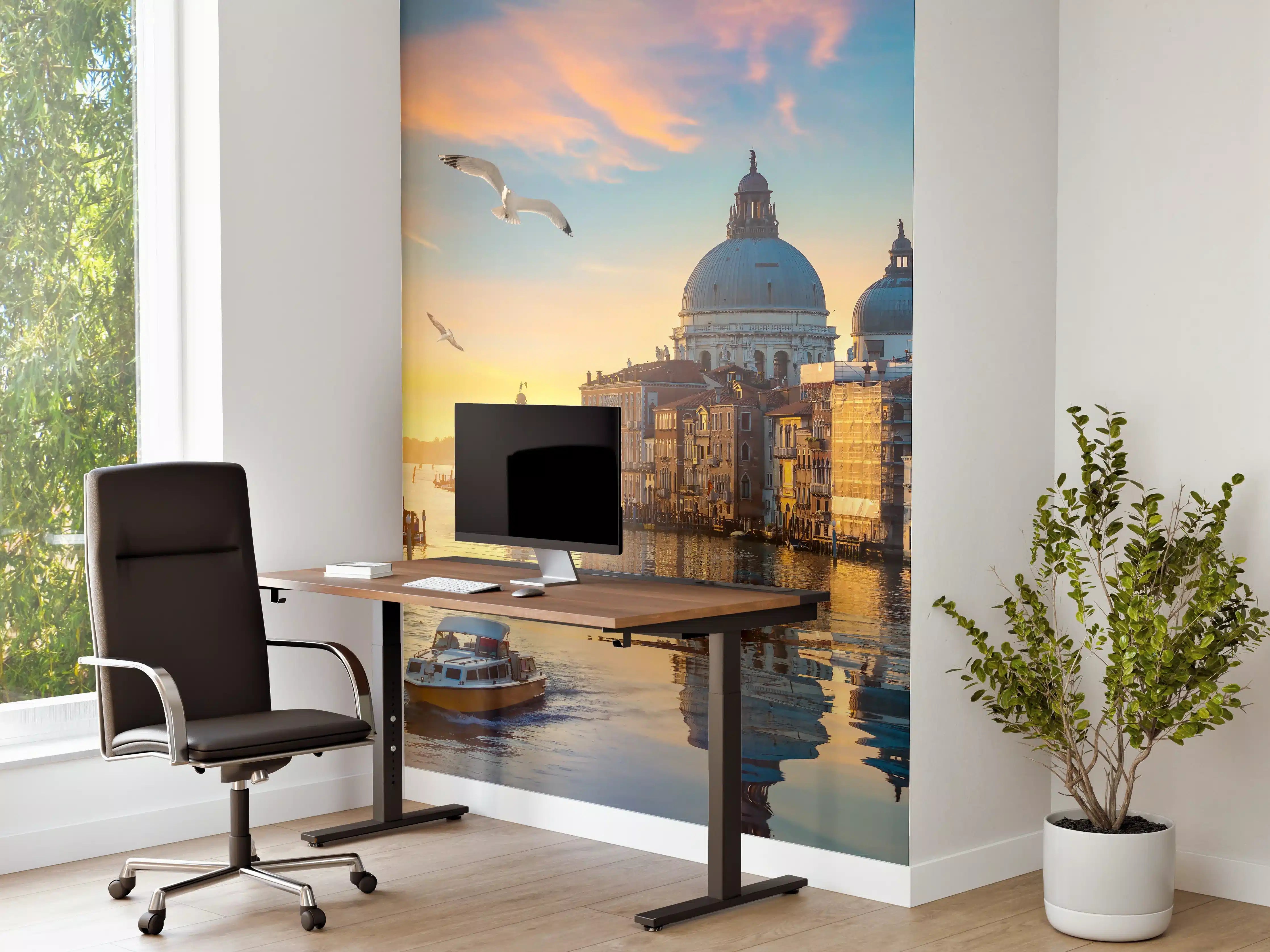 Büro Wandgestaltung - Canal Grande bei Abendlicht