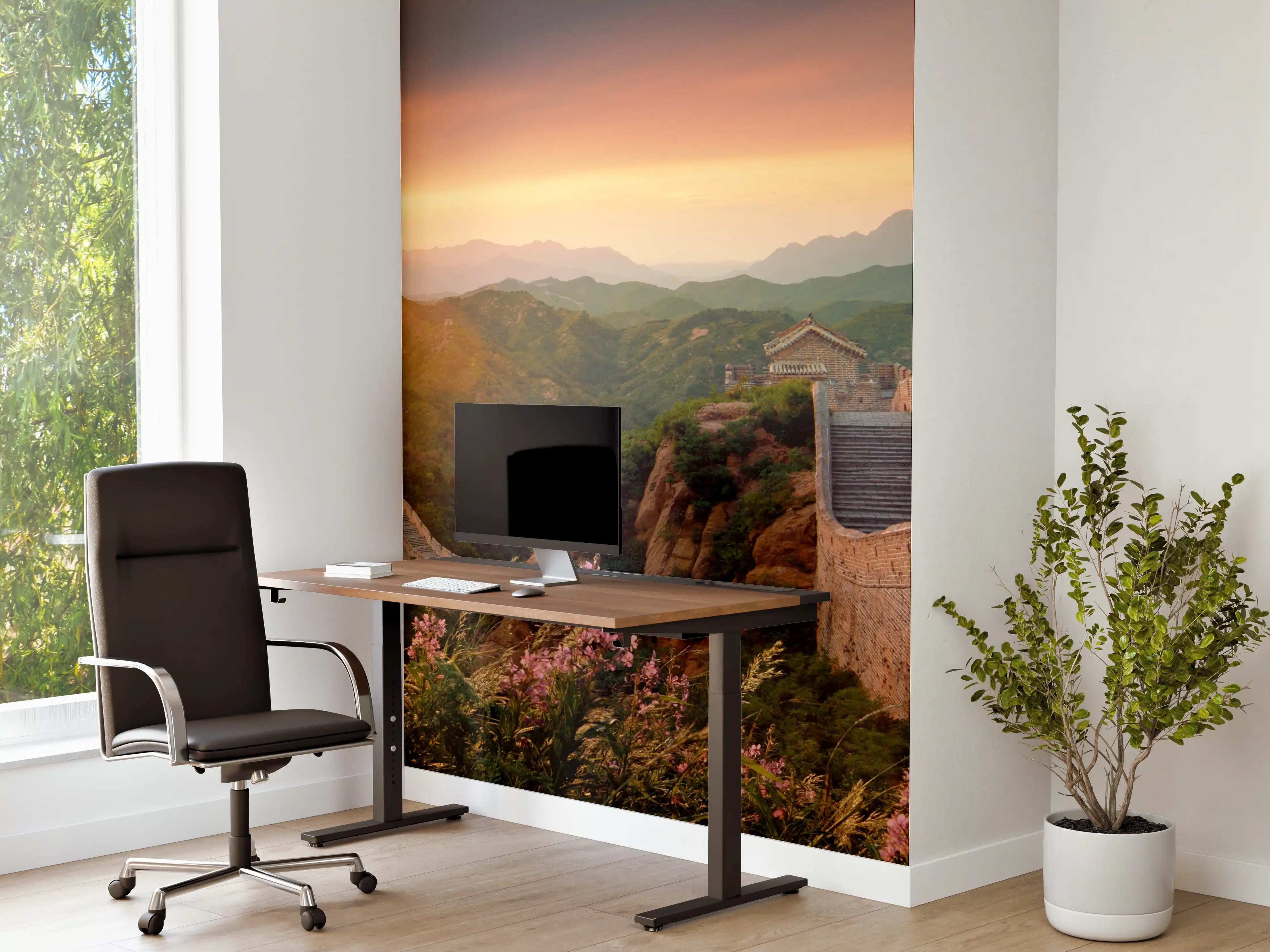 Büro Wandgestaltung - Chinesische Mauer bei Sonnenuntergang