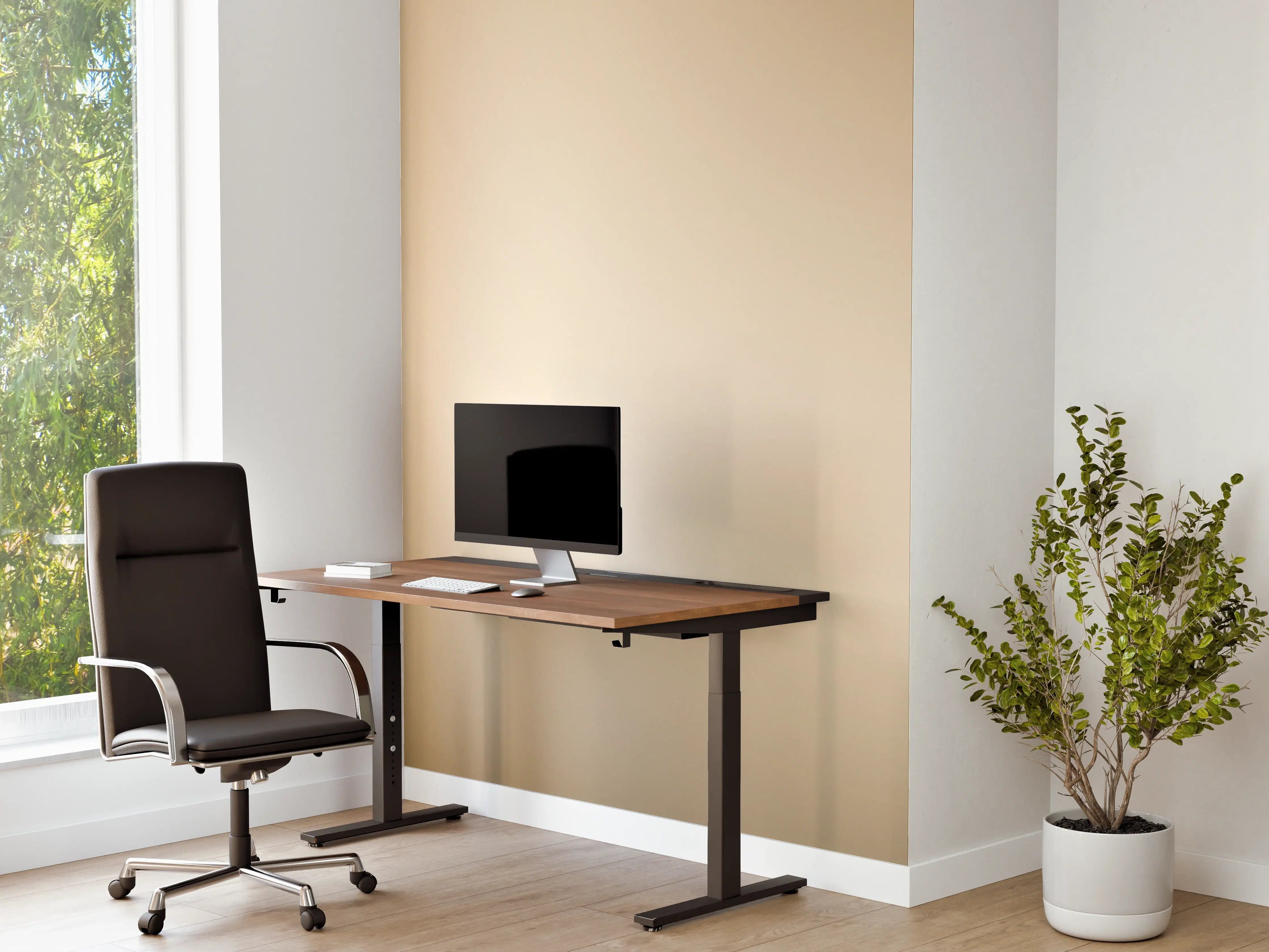 Büro Wandgestaltung - Cremefarbener Gradient Hintergrund