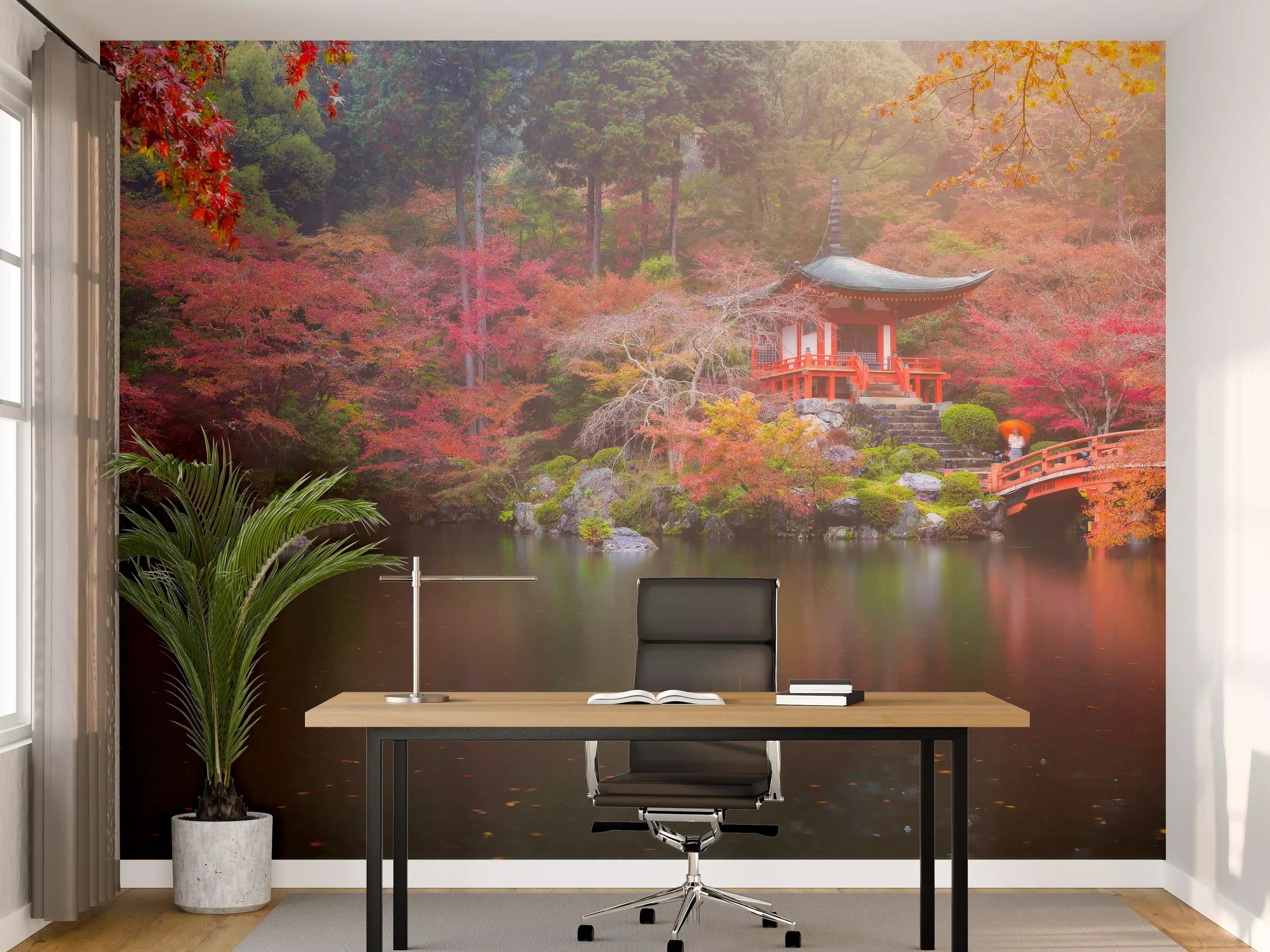 Büro Wandgestaltung - Daigo-ji-Tempel im Herbst