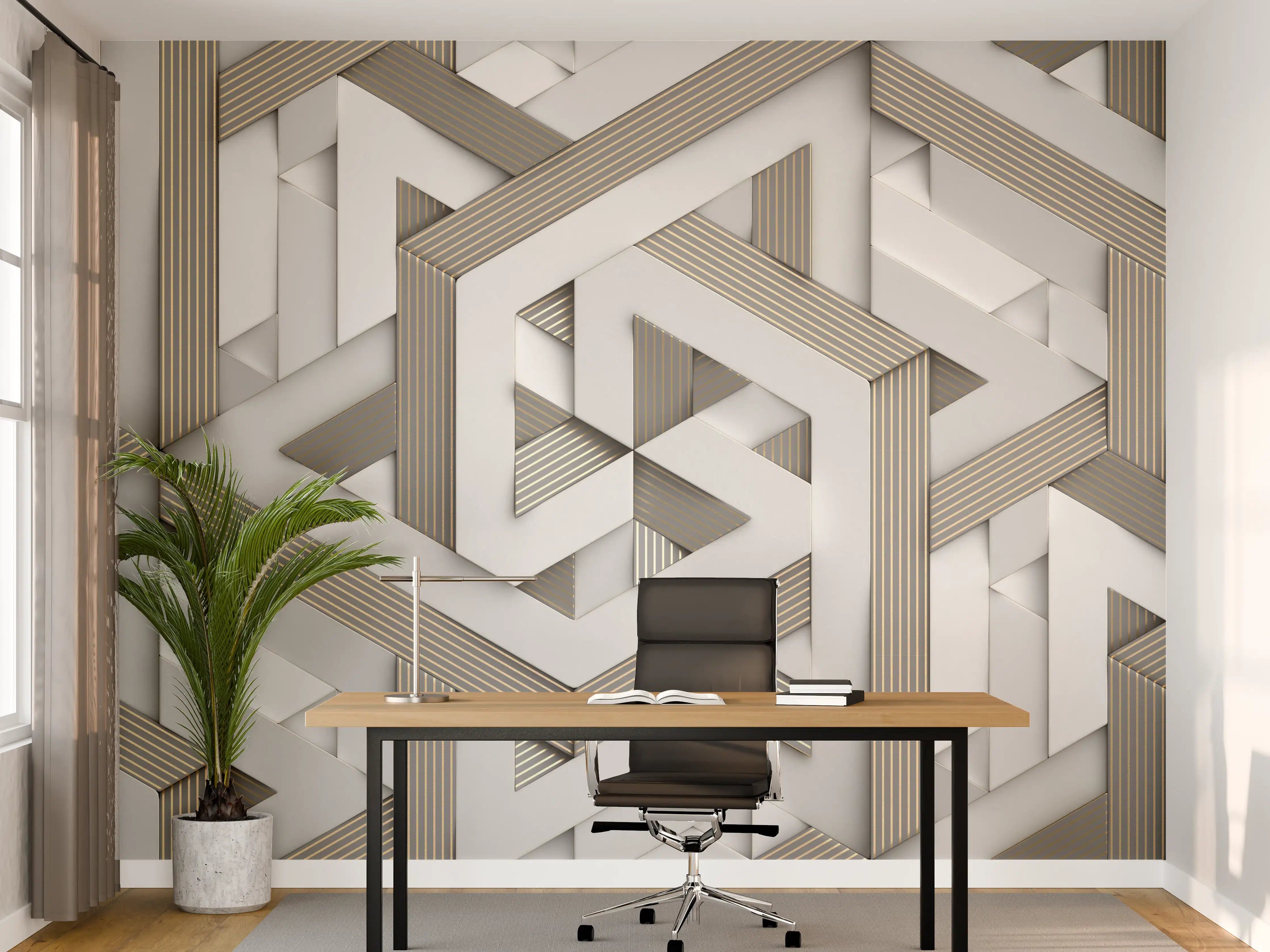 Büro Wandgestaltung - Dekoratives Mosaik Muster - 3D