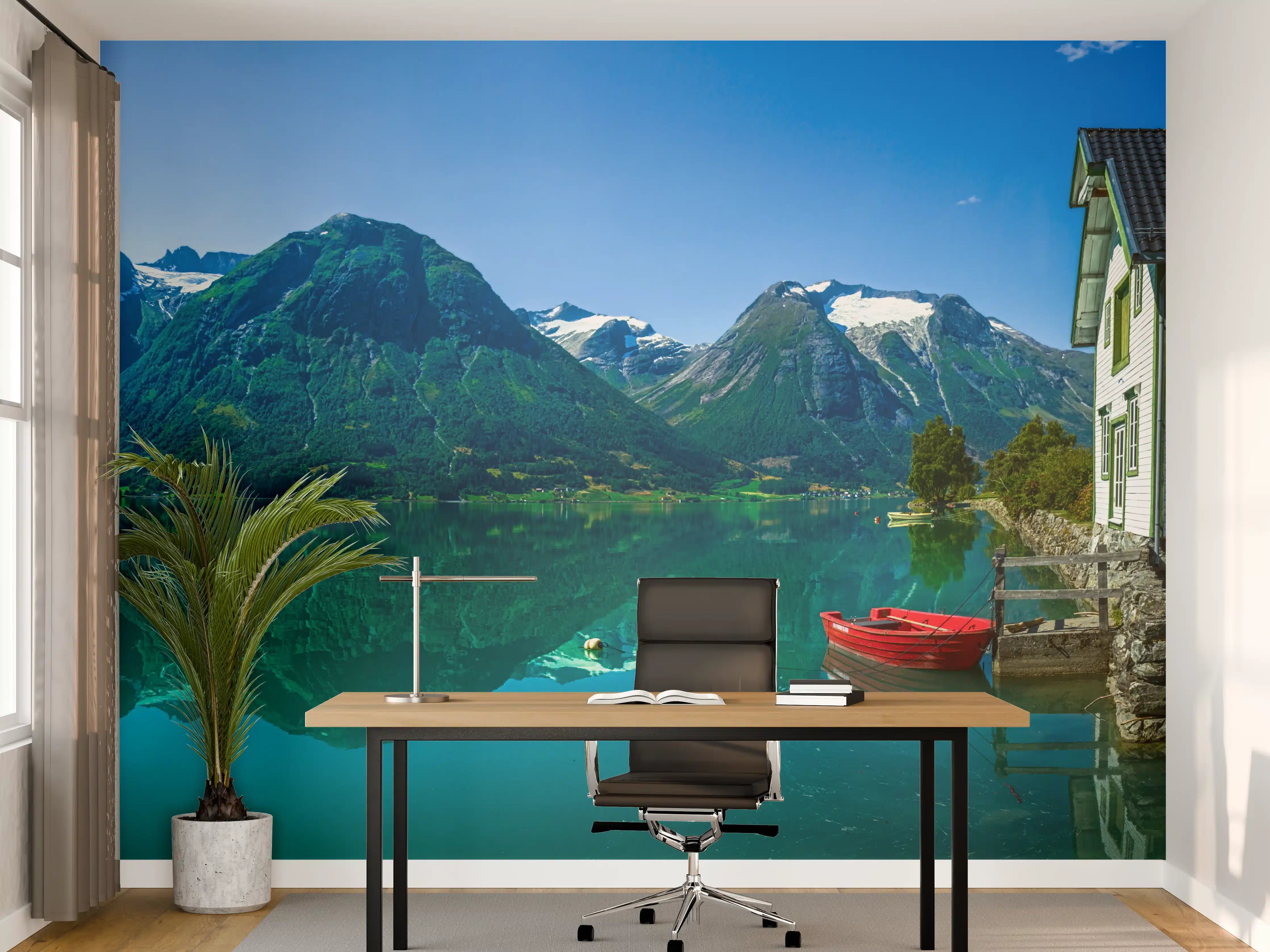 Büro Wandgestaltung - Der Gletschersee