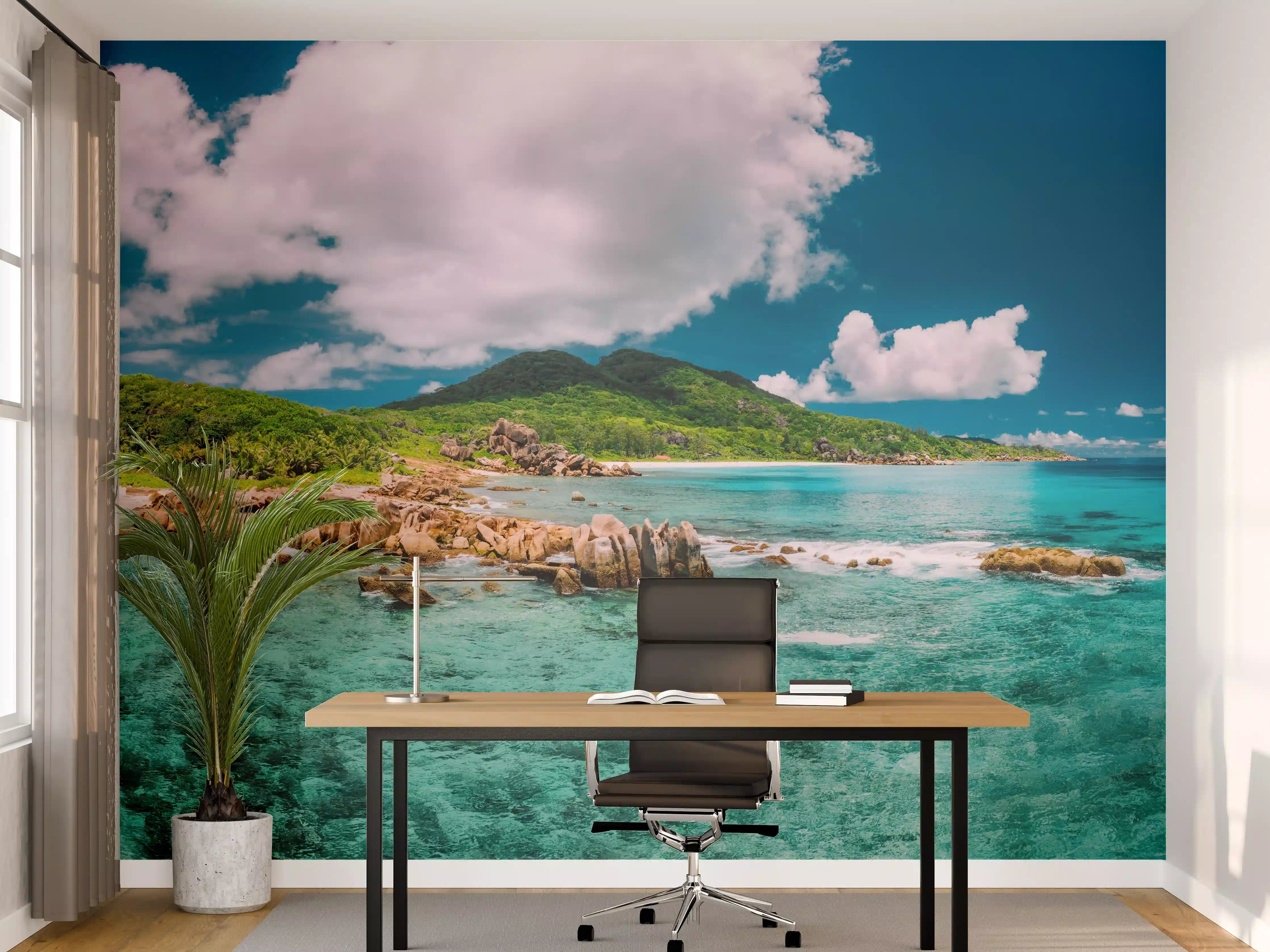 Büro Wandgestaltung - Der Strand Grand Anse - La Digue