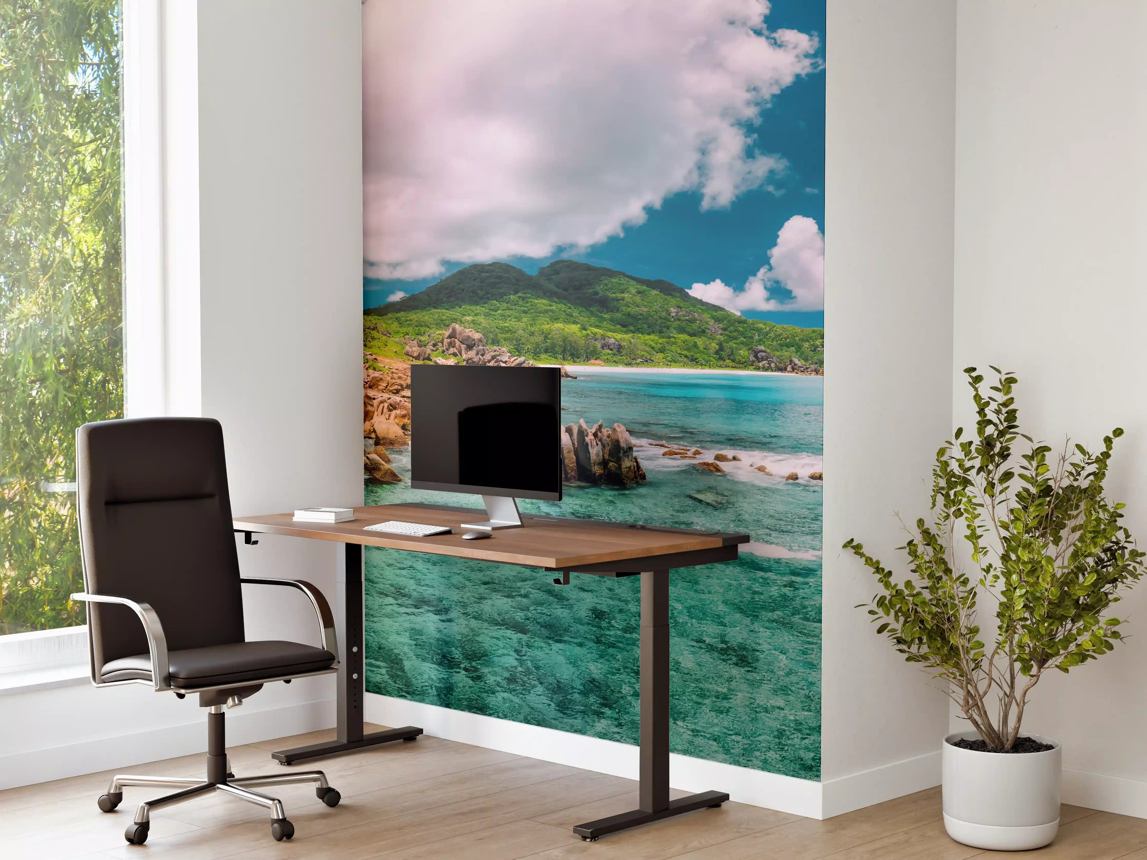 Büro Wandgestaltung - Der Strand Grand Anse - La Digue