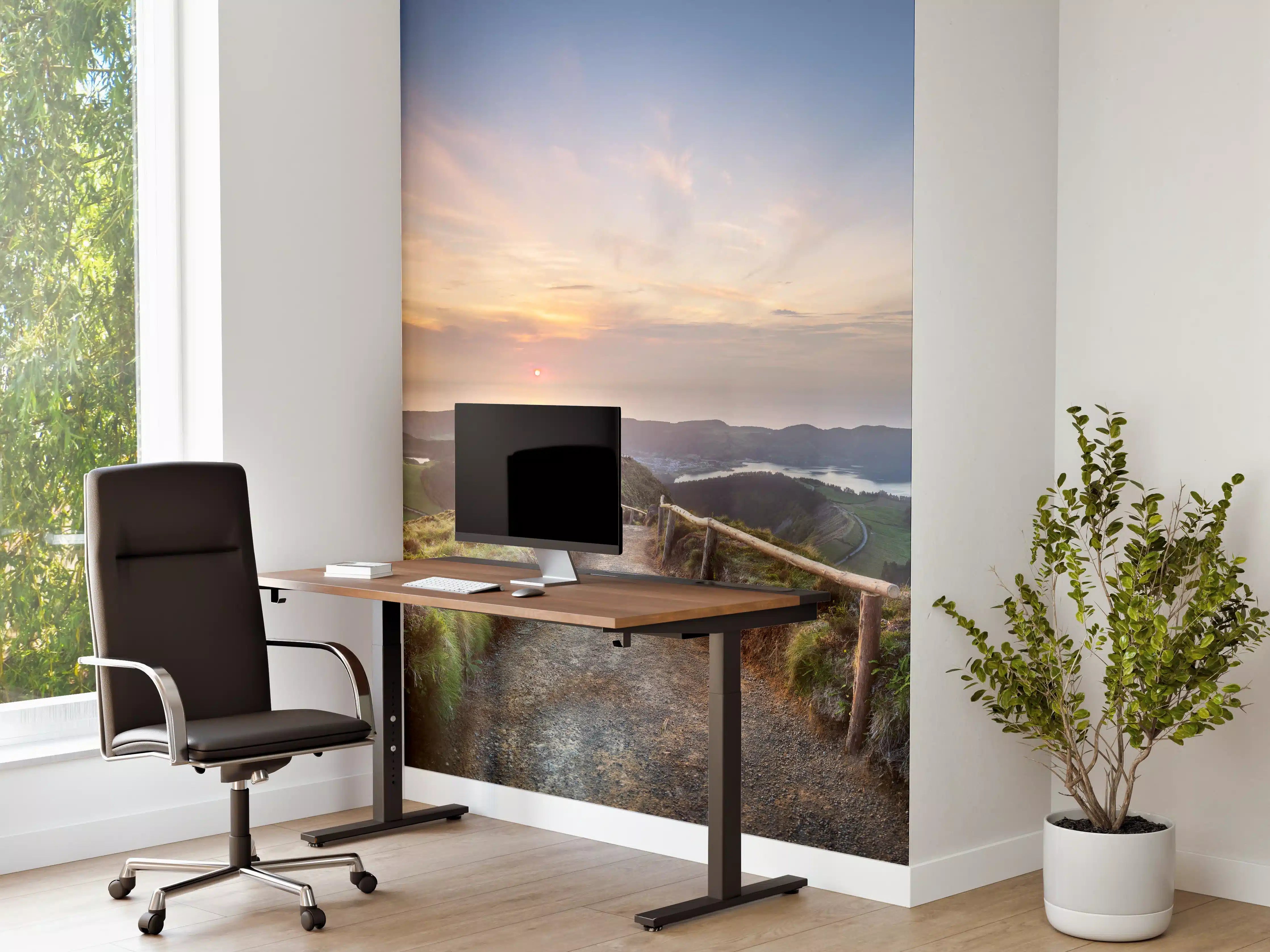 Büro Wandgestaltung - Die Insel Sao Miguel und der See Ponta Delgada